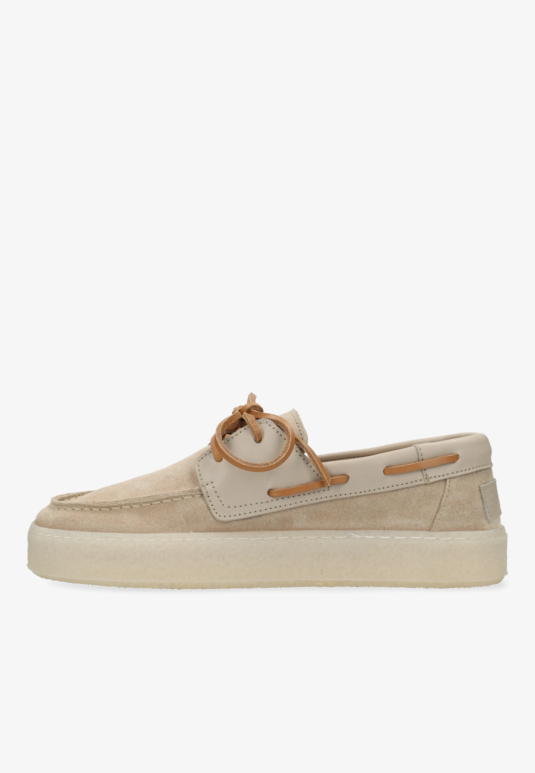 Zenne Mocca boatshoe Suède Zand