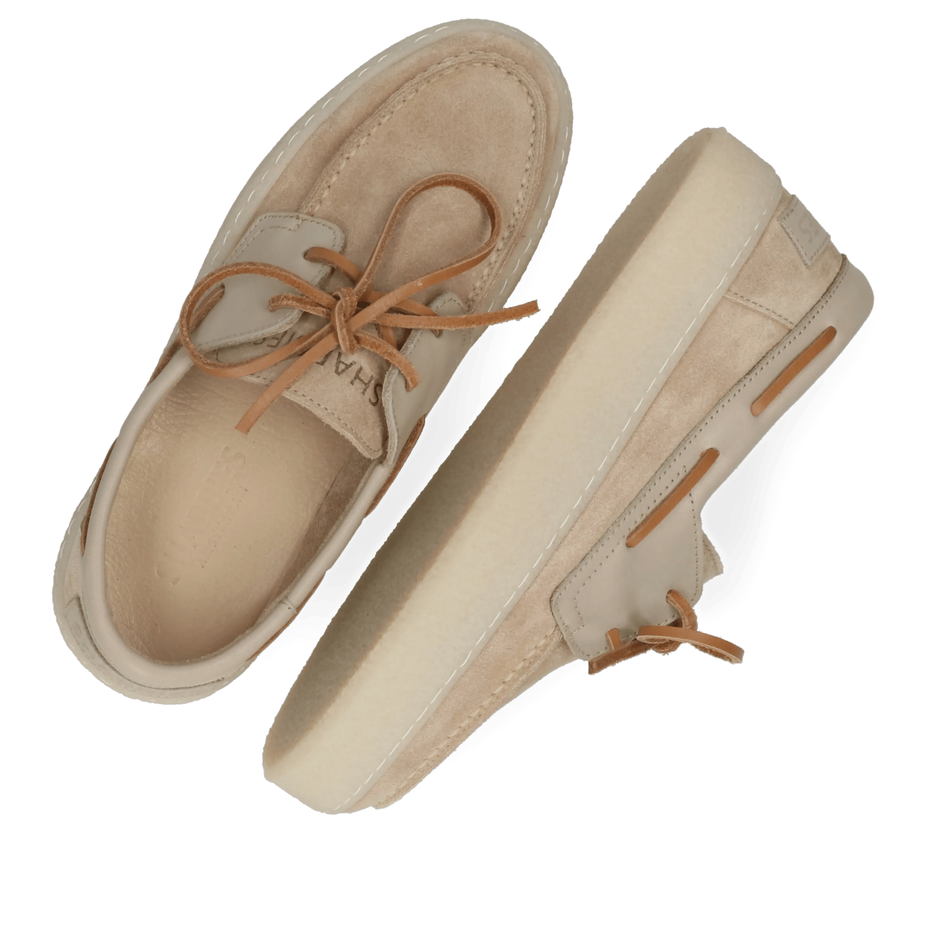 Zenne Mocca Bootsschuh Veloursleder Sand