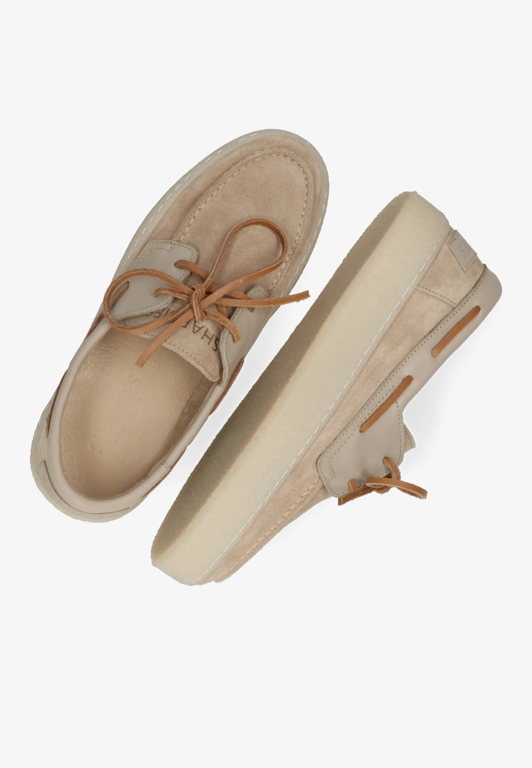 Zenne Mocca boatshoe Suède Zand