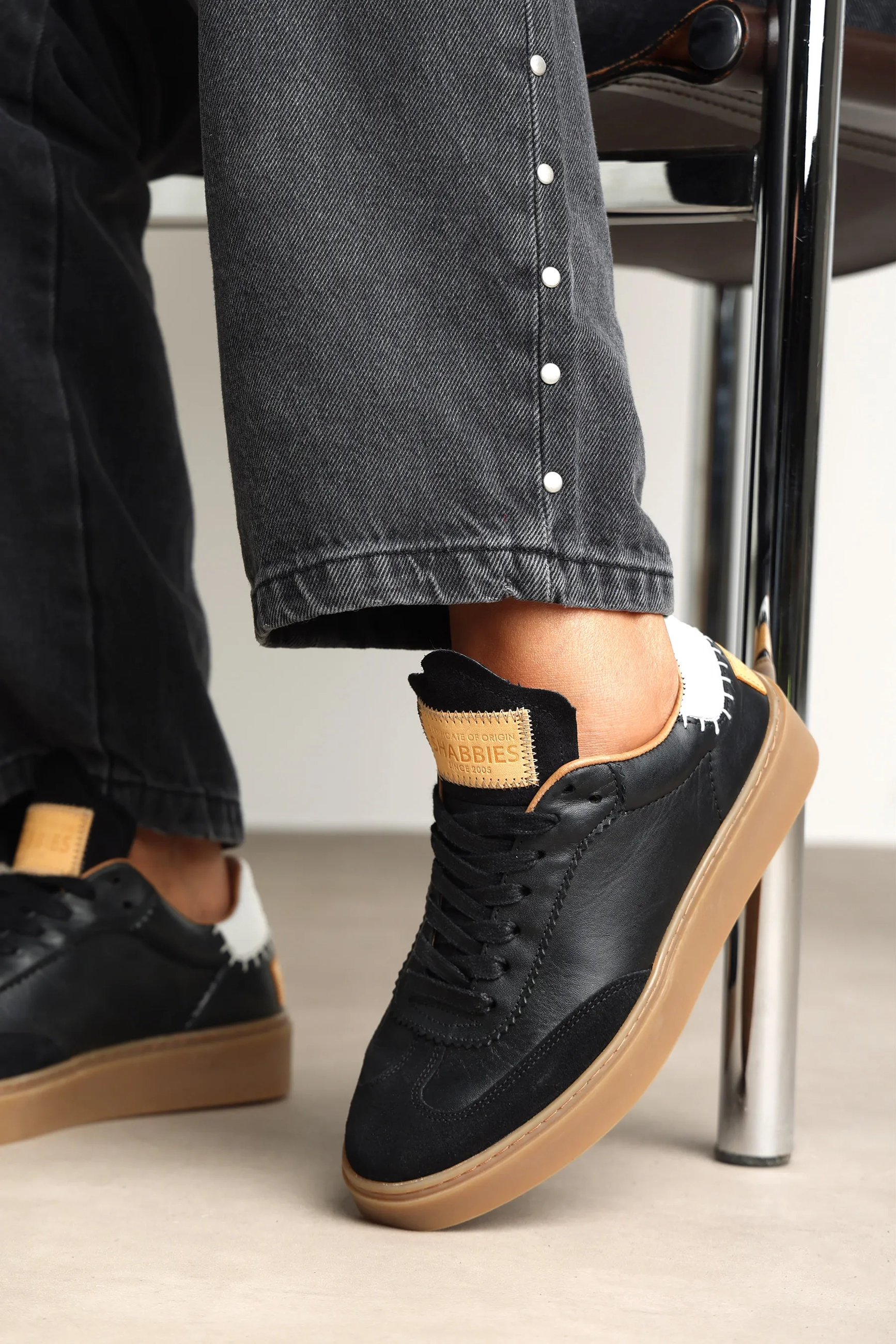 Bossa Nuovo sneaker Leer Zwart/Wit