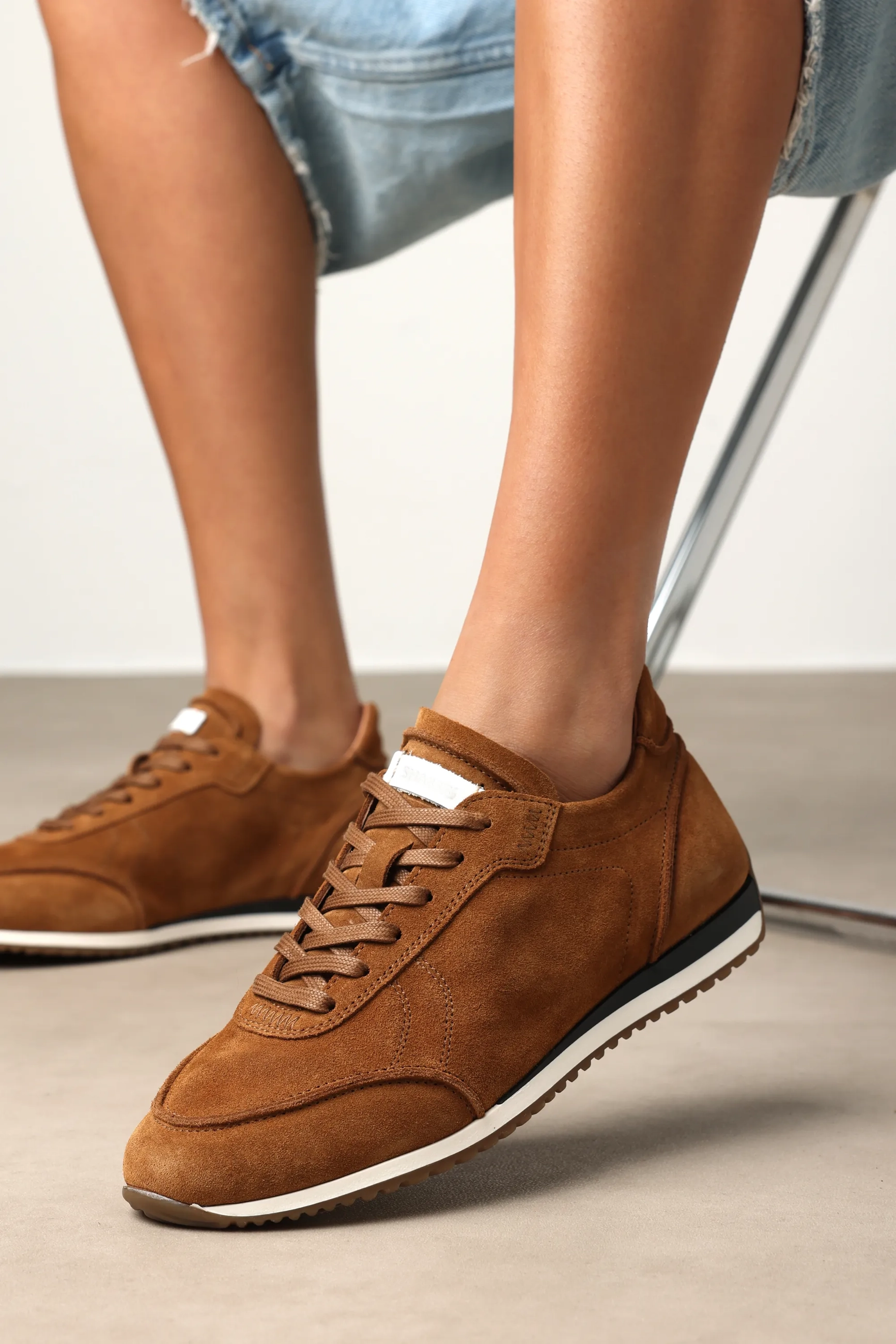 Taya Base sneaker Suède Cognac
