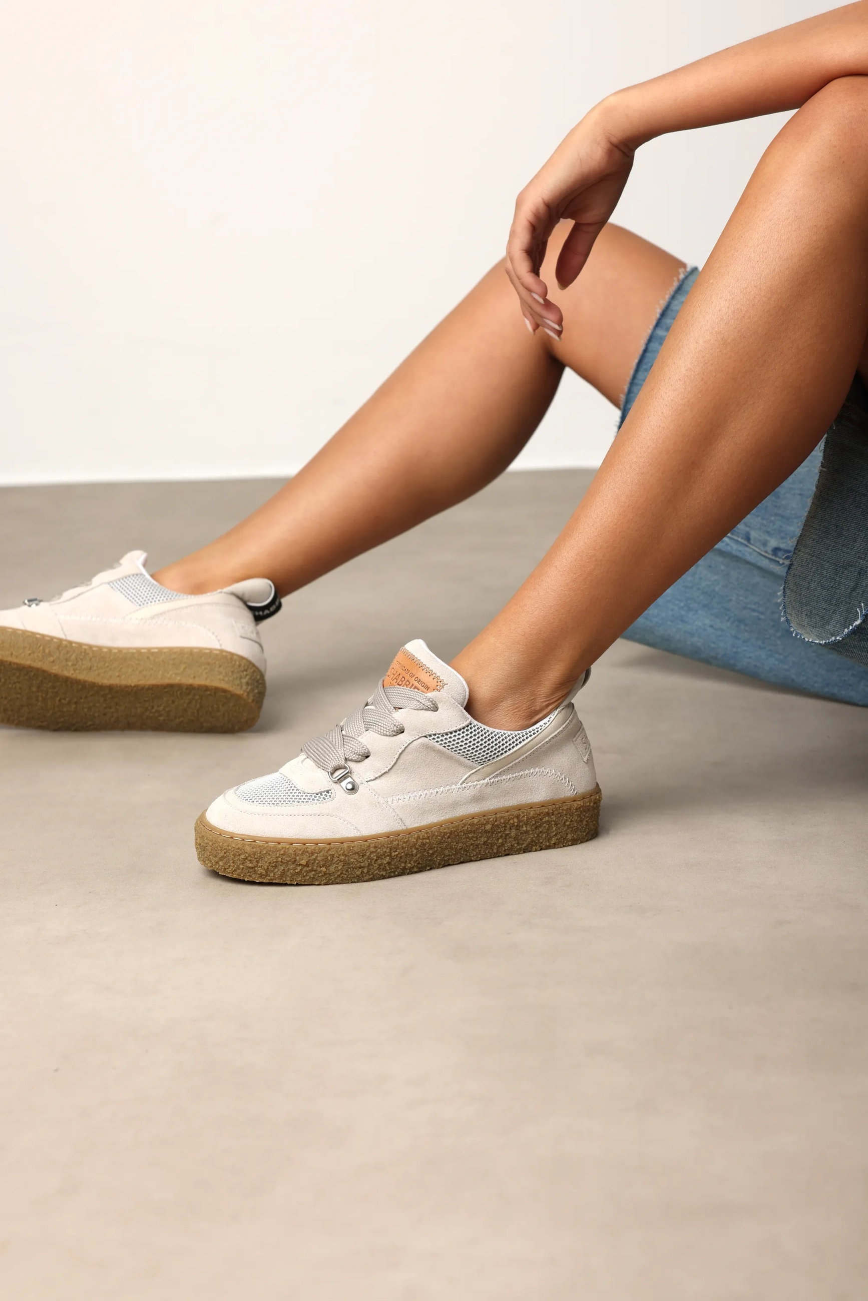 Chewy Unna sneaker Suède Zand