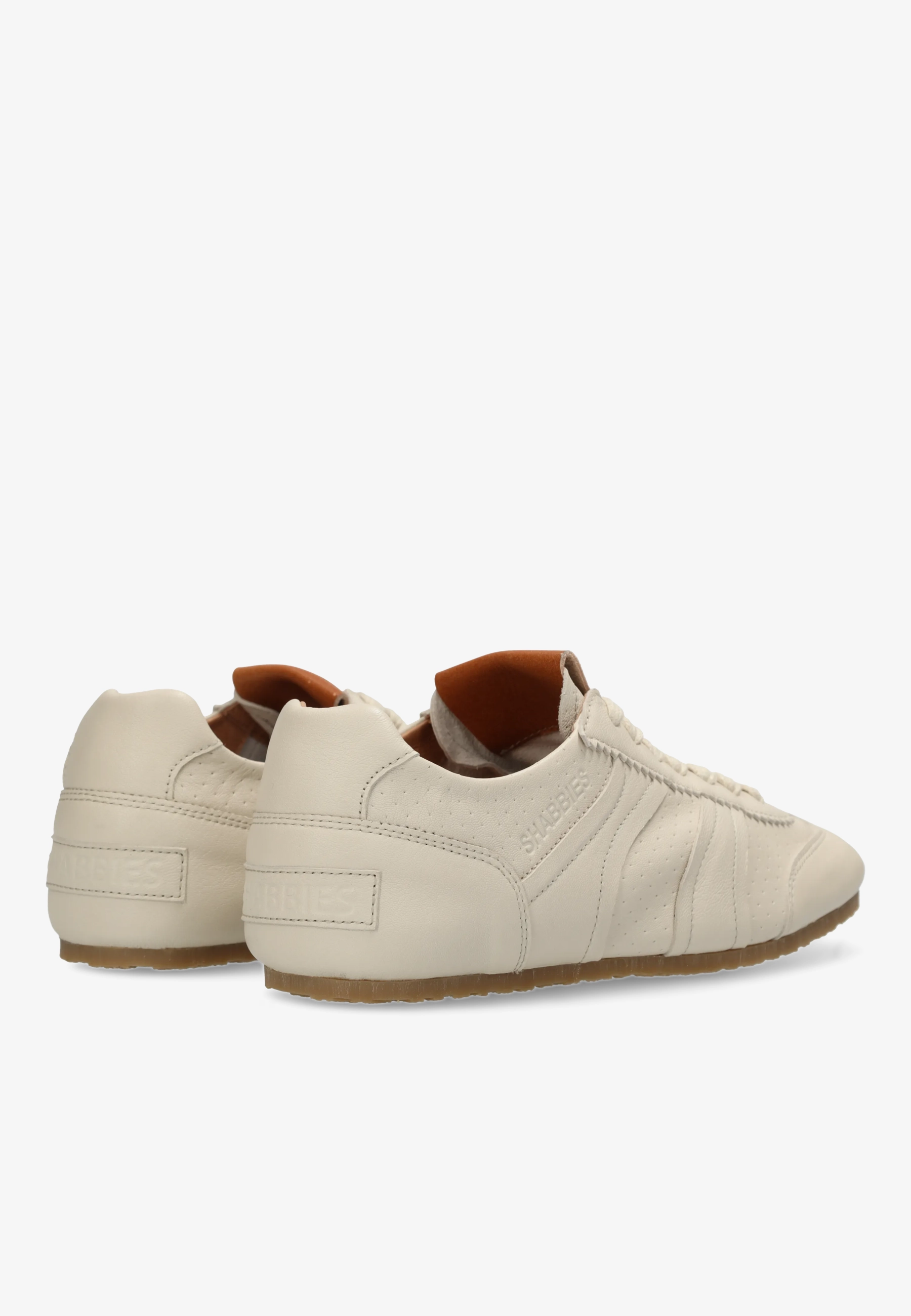 Ciska Base sneaker Leer Gebroken wit