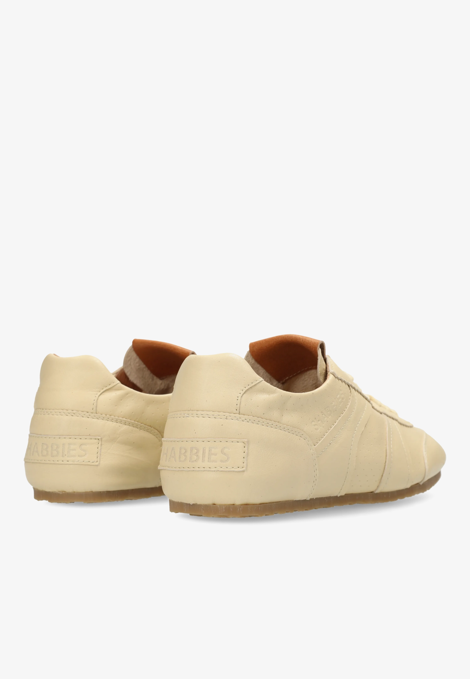 Ciska Base sneaker Leer Pastelgeel