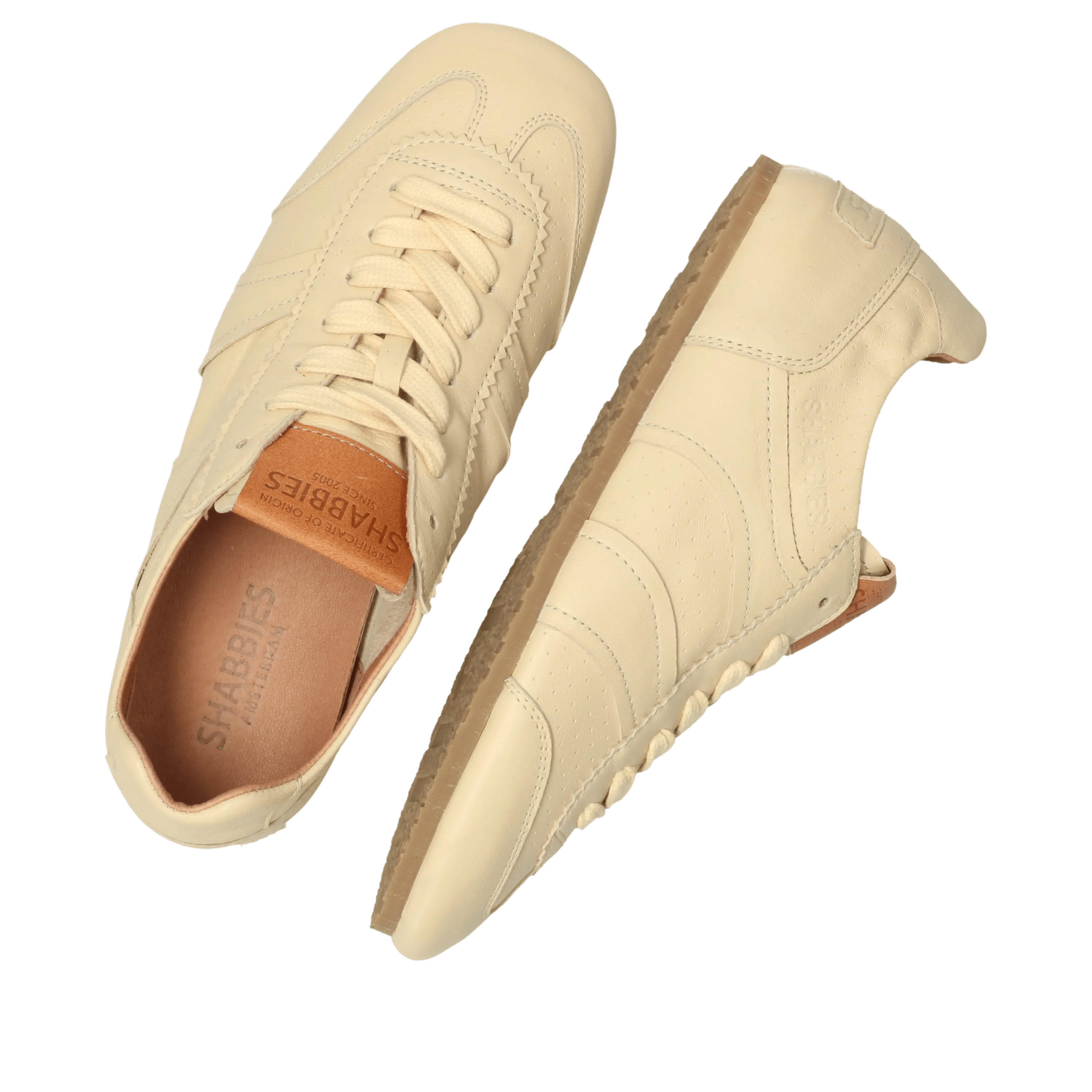 Ciska Base Sneaker Leather Pastel Yellow