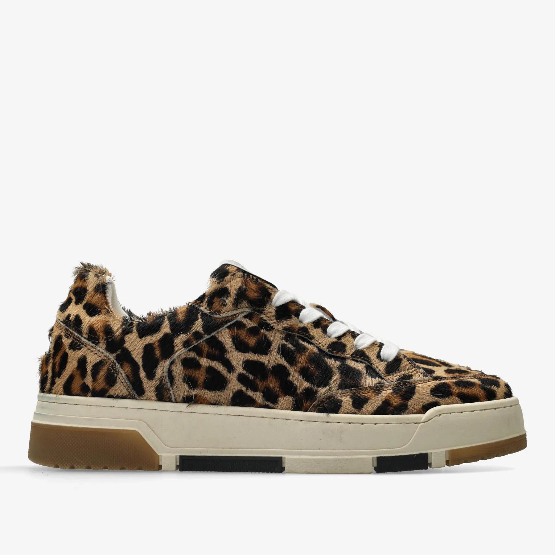Hope Base sneaker Leopard pony Lichtbruin
