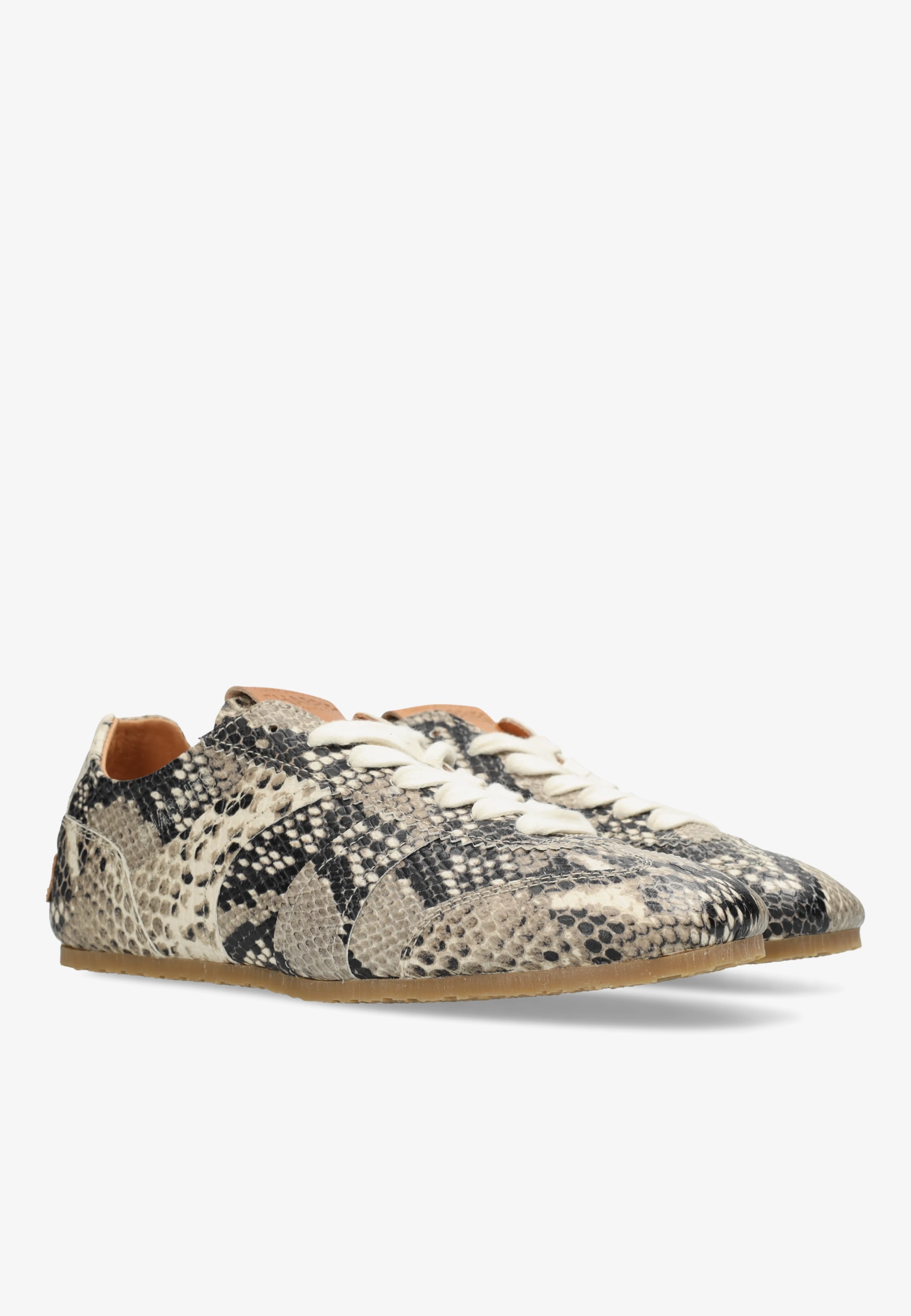 Ciska Base sneaker Snake Zwart/Wit