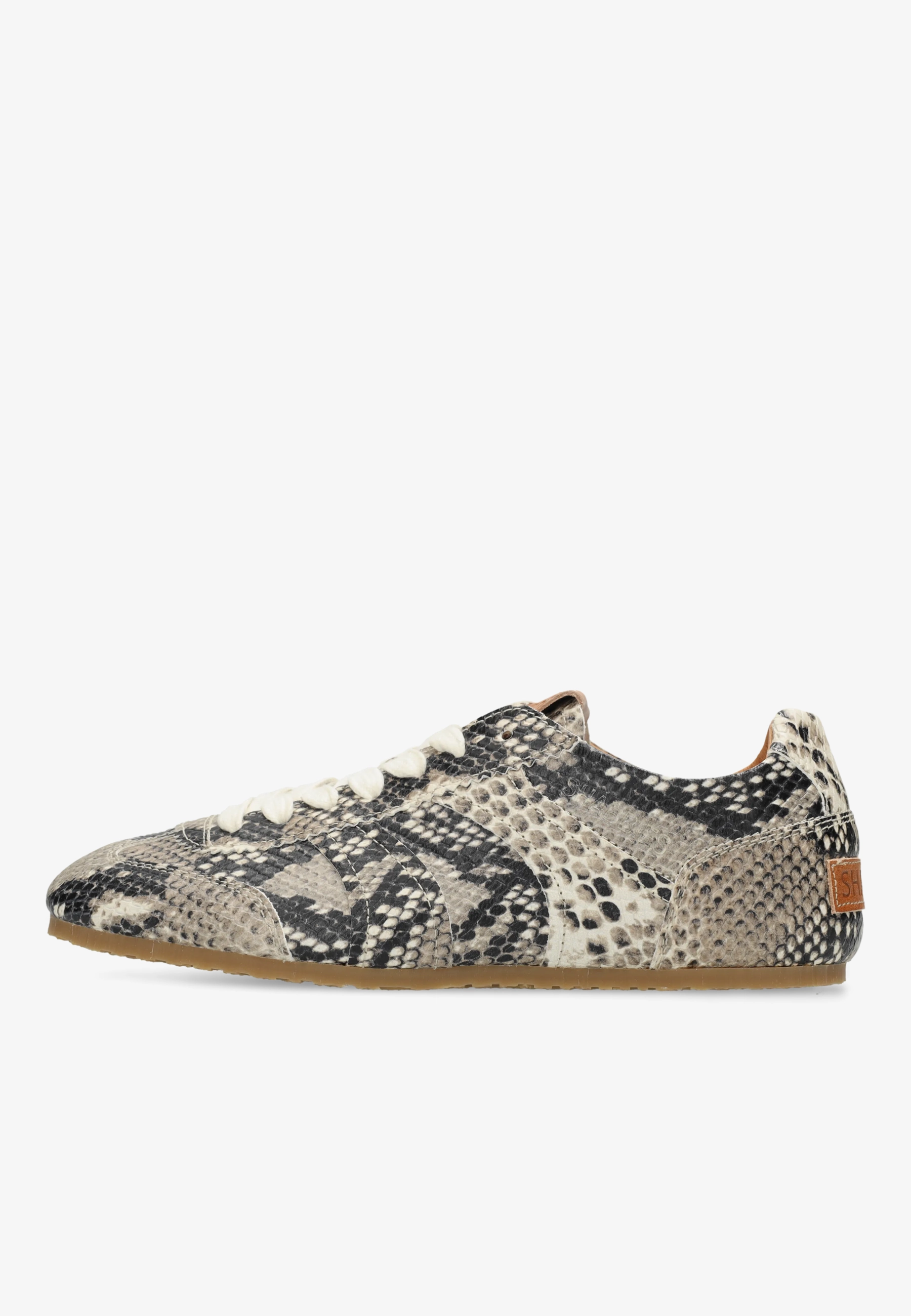 Ciska Base sneaker Snake Zwart/Wit