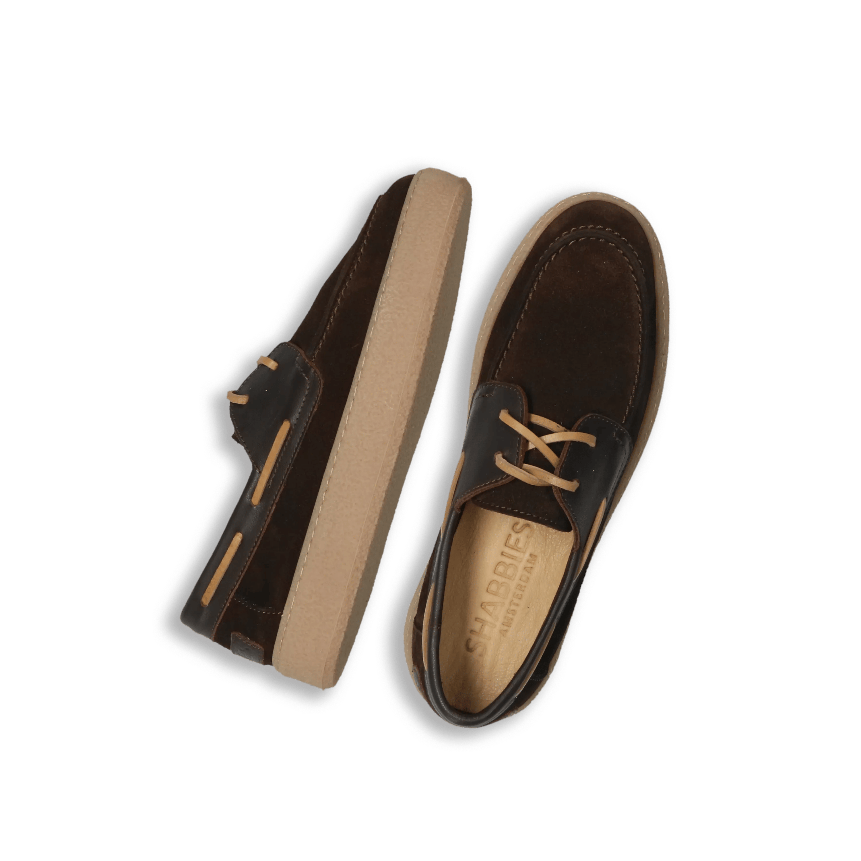 Shabbies Amsterdam Women | Dark brown boat shoes