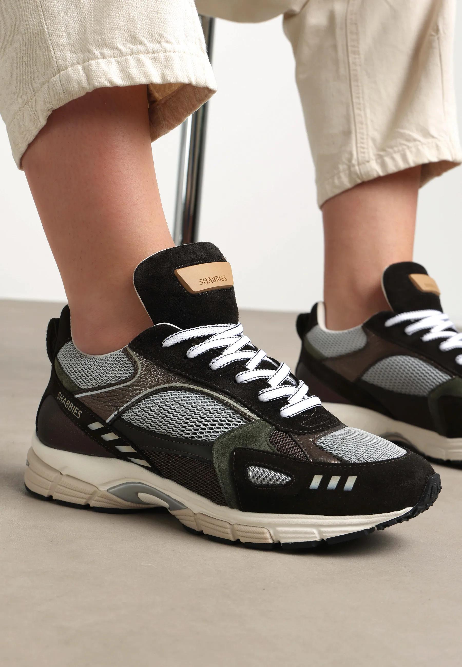 Abbey Masha sneaker Mesh Donkerbruin
