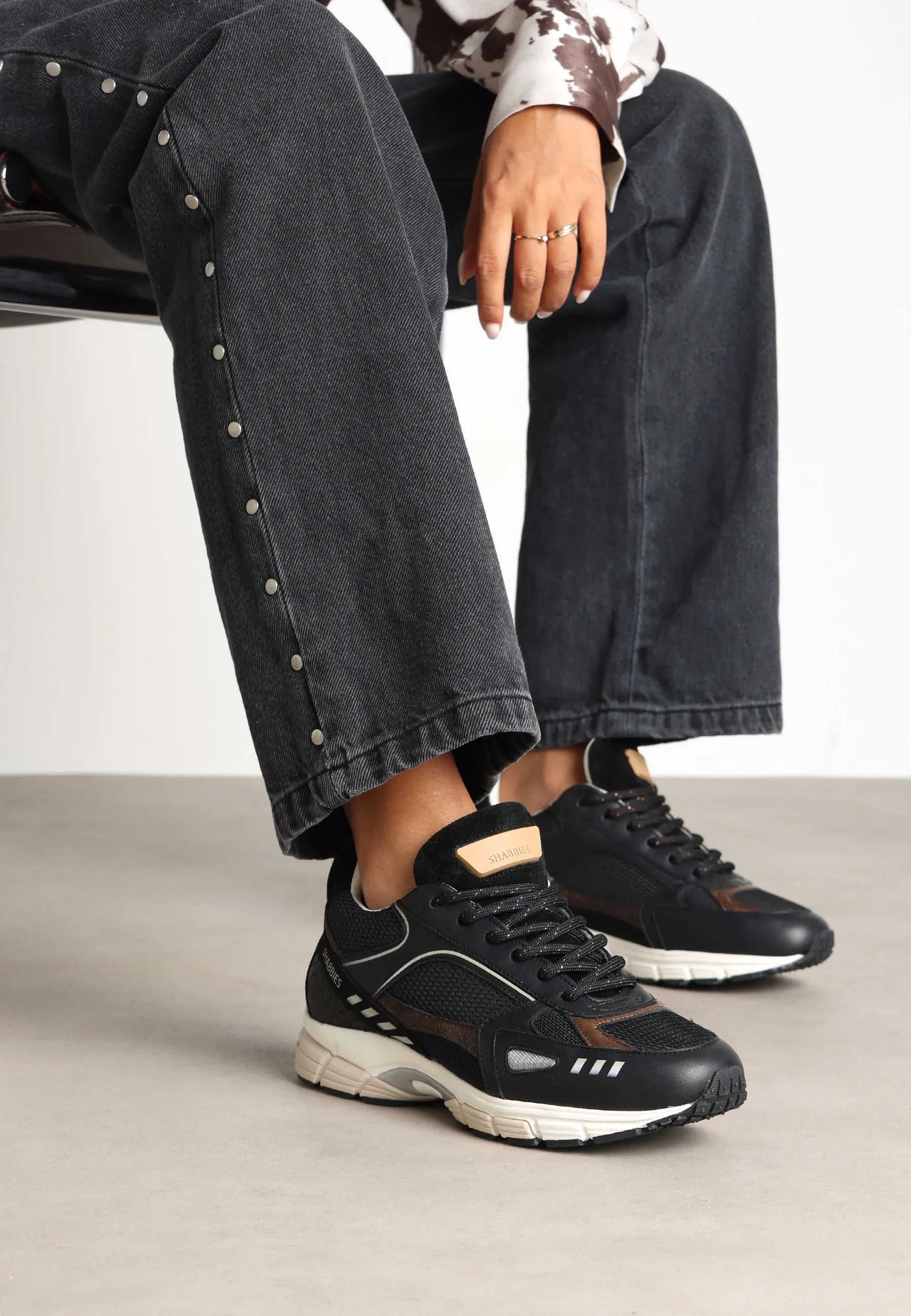 Abbey Masha sneaker Mesh Zwart