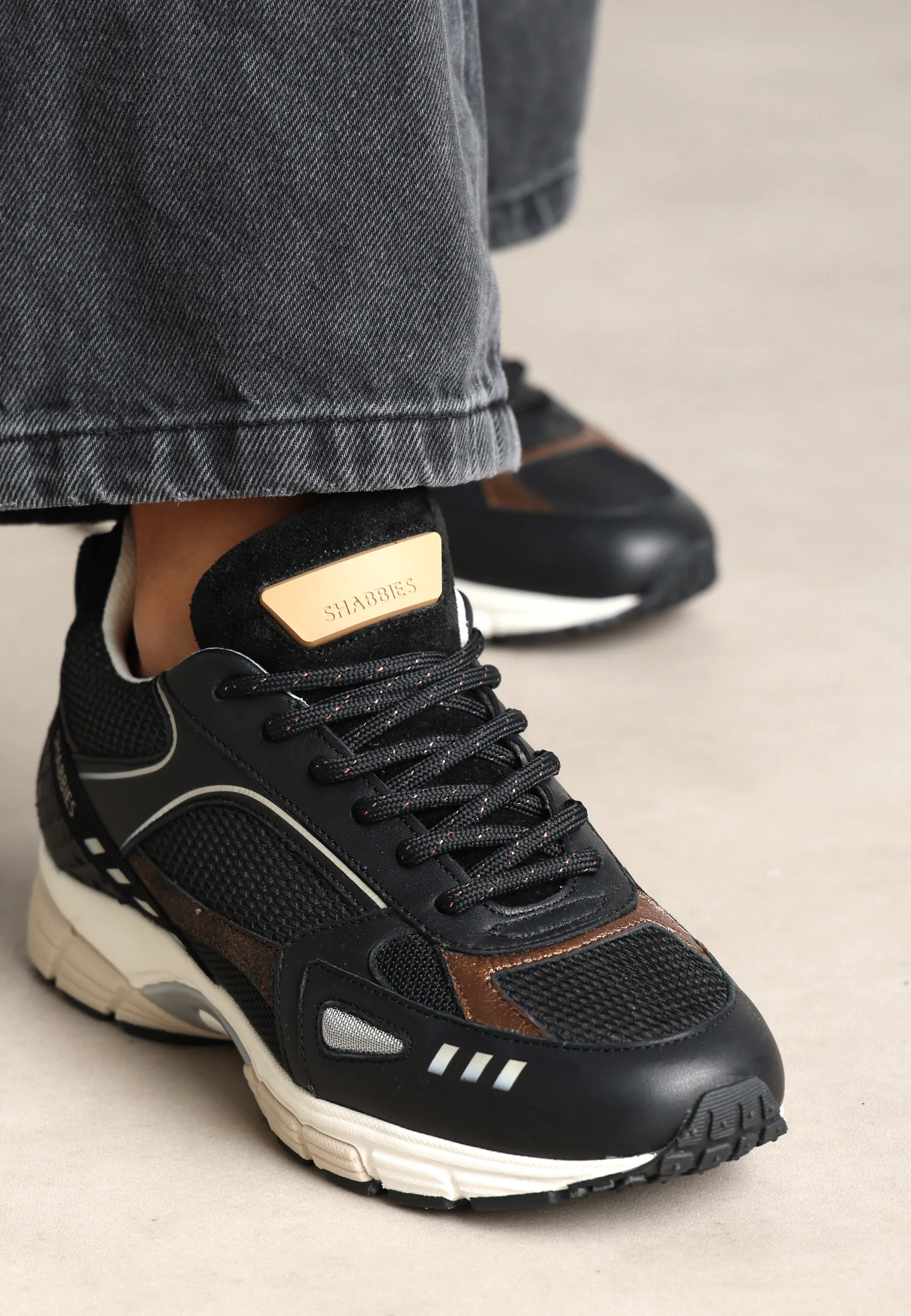 Abbey Masha sneaker Mesh Zwart