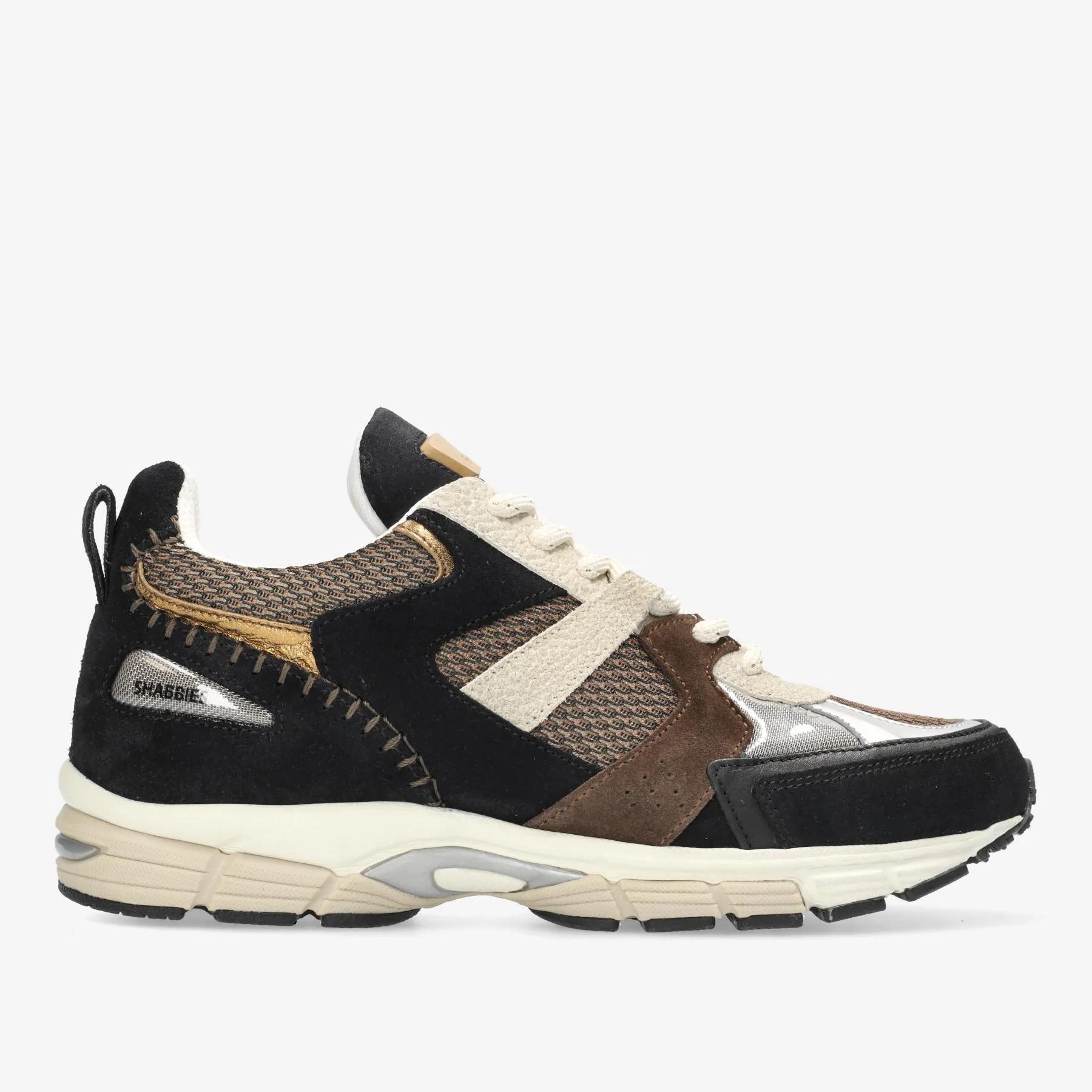 Abbey Run sneaker Mesh Zwart/Bruin
