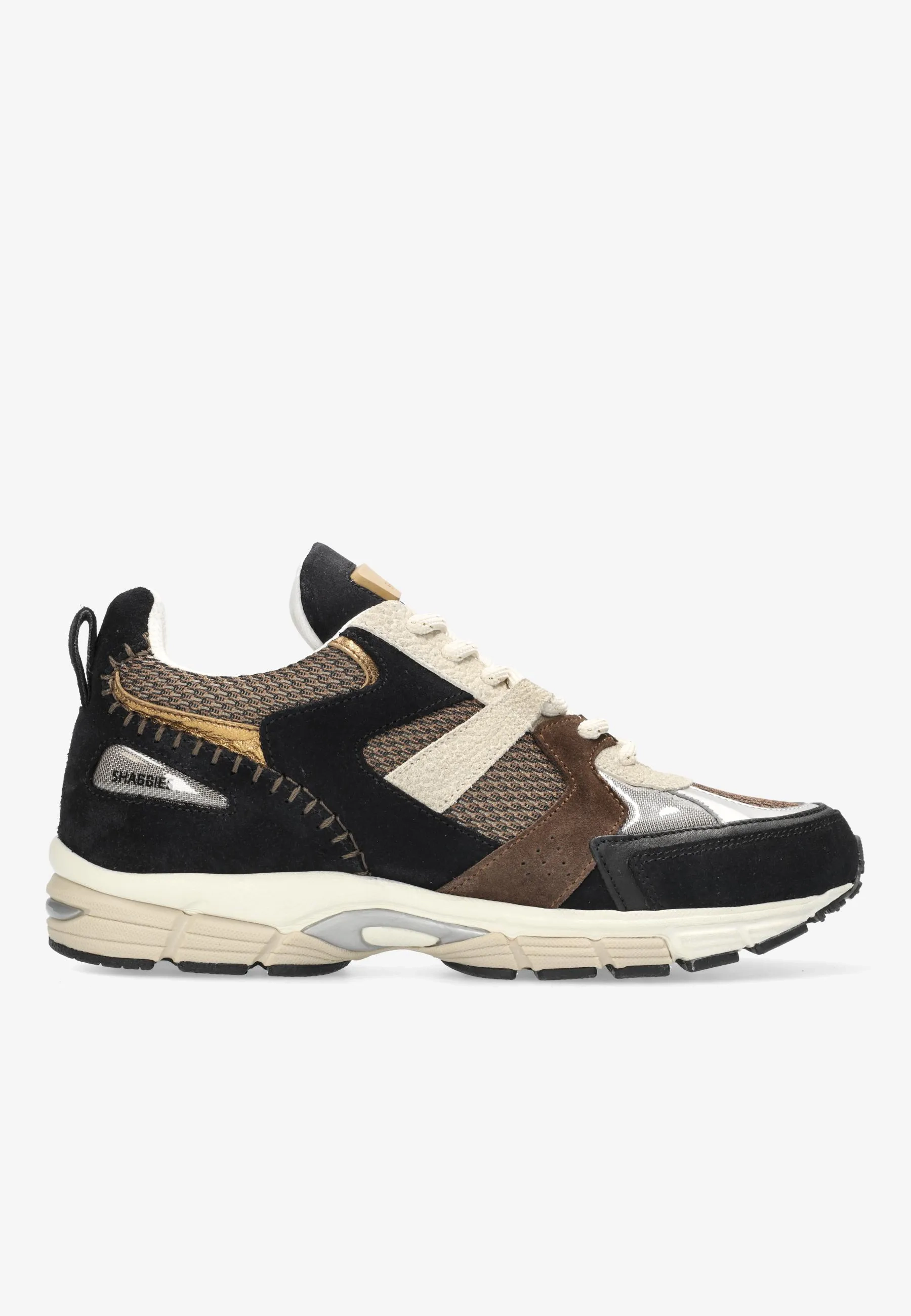 Abbey Run sneaker Mesh Zwart/Bruin
