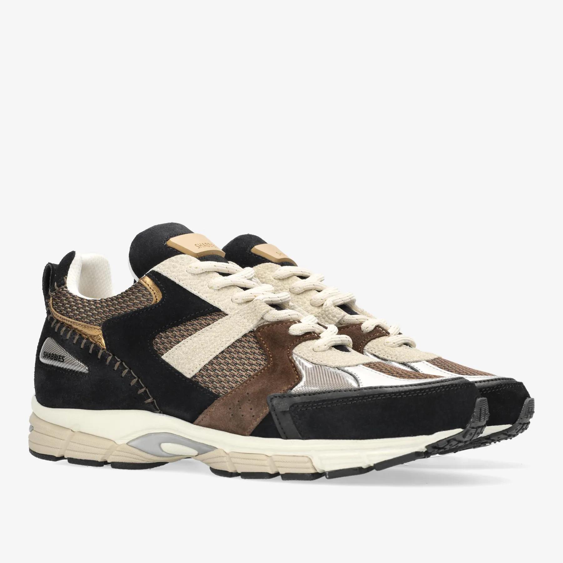 Abbey Run sneaker Mesh Zwart/Bruin
