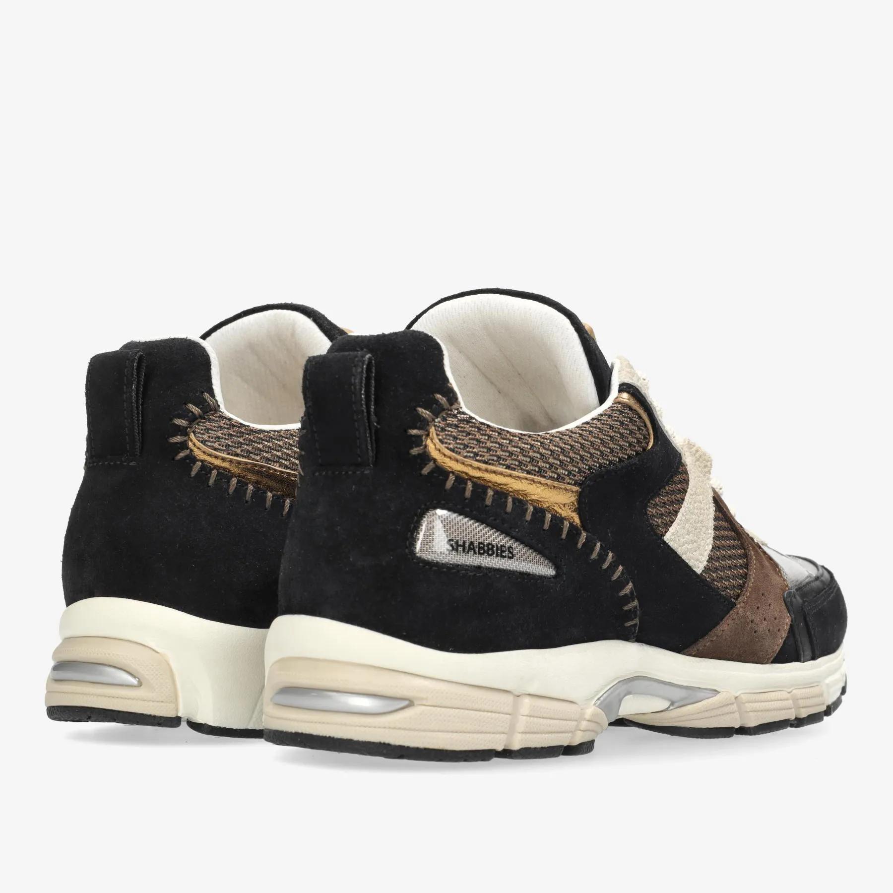 Abbey Run sneaker Mesh Zwart/Bruin