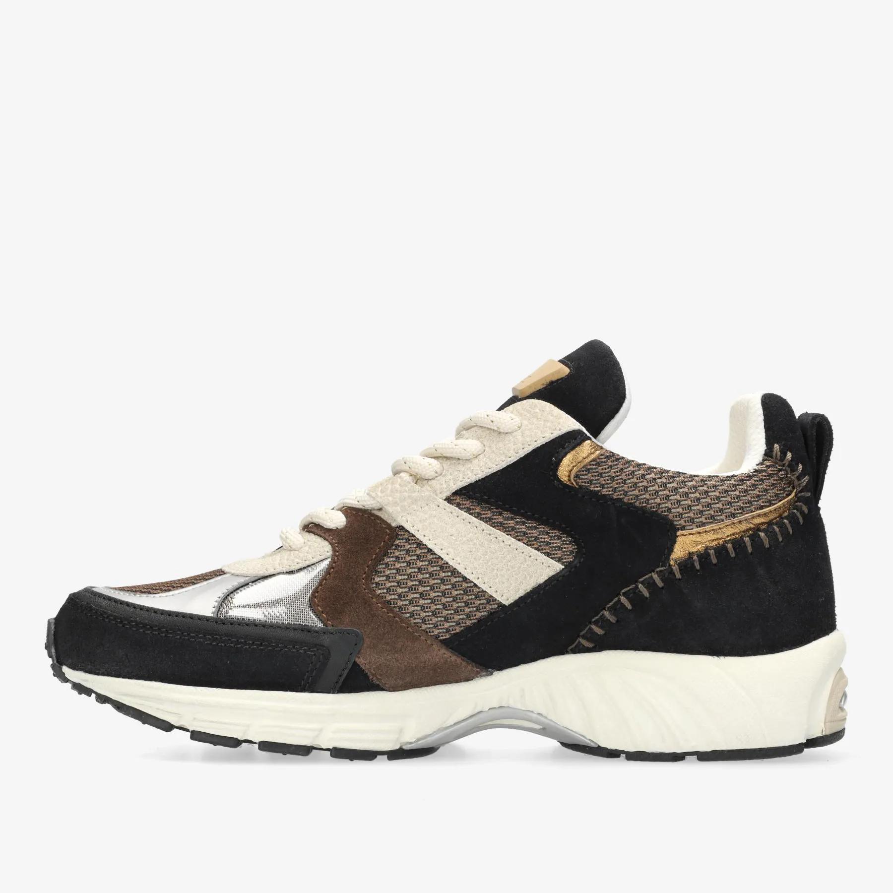 Abbey Run sneaker Mesh Zwart/Bruin