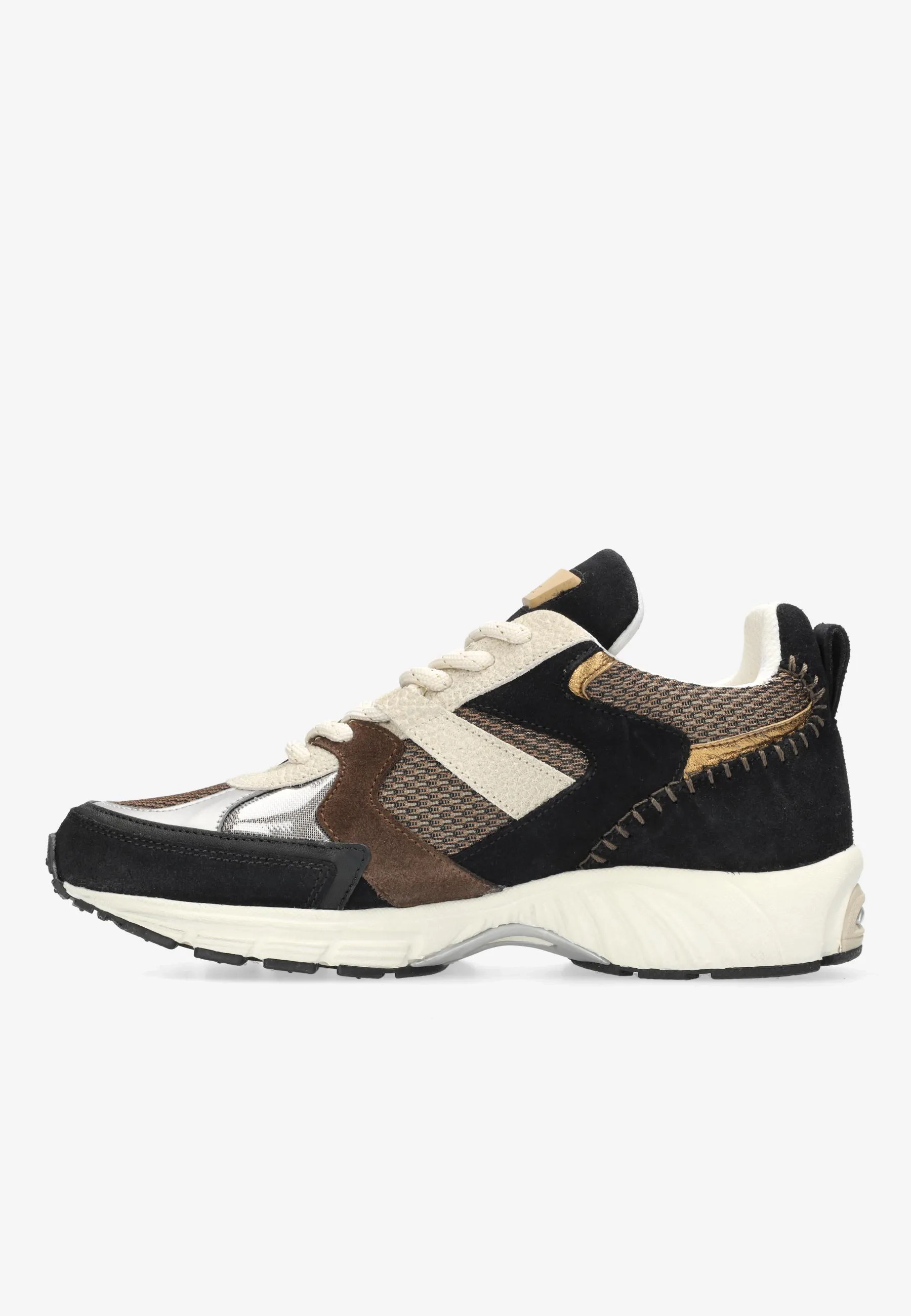Abbey Run sneaker Mesh Zwart/Bruin