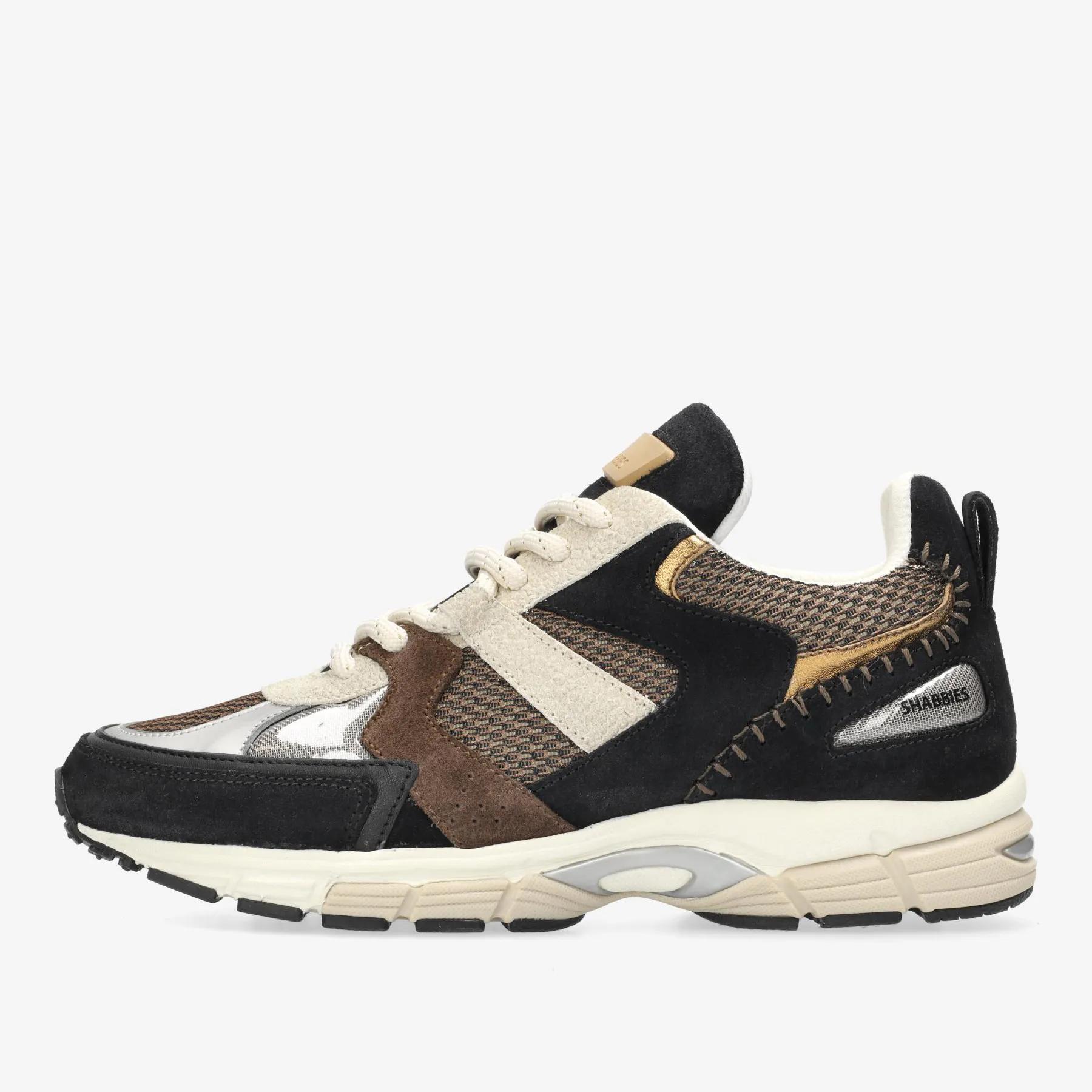 Abbey Run sneaker Mesh Zwart/Bruin