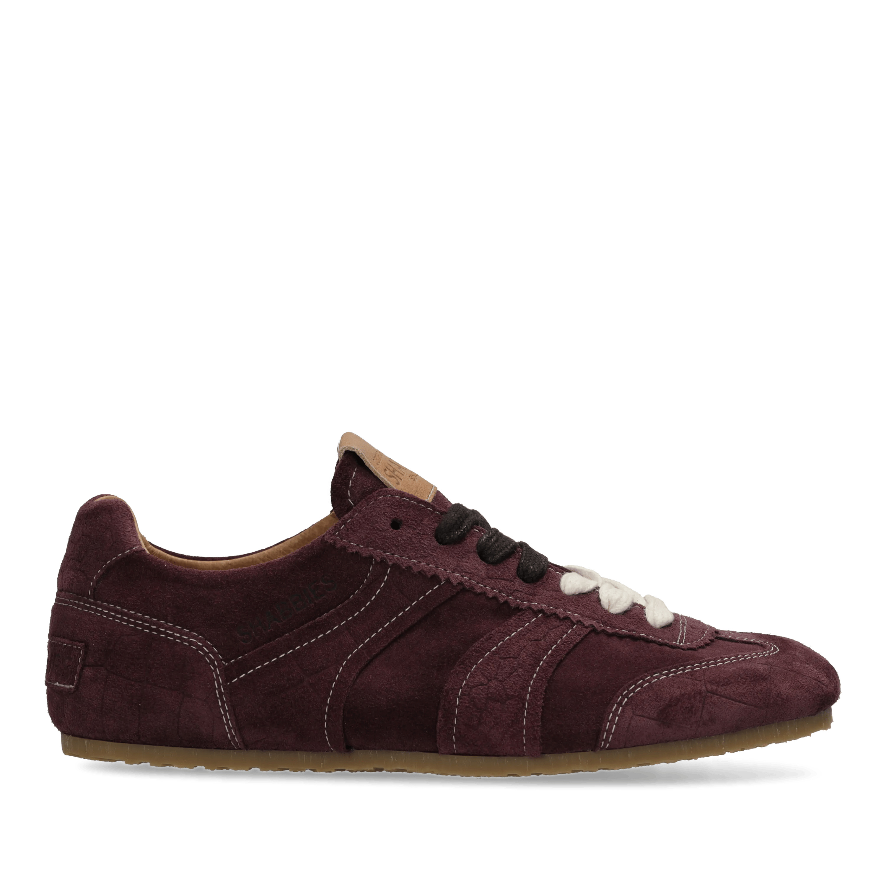 Ciska Base sneaker Croco Bordeauxrood