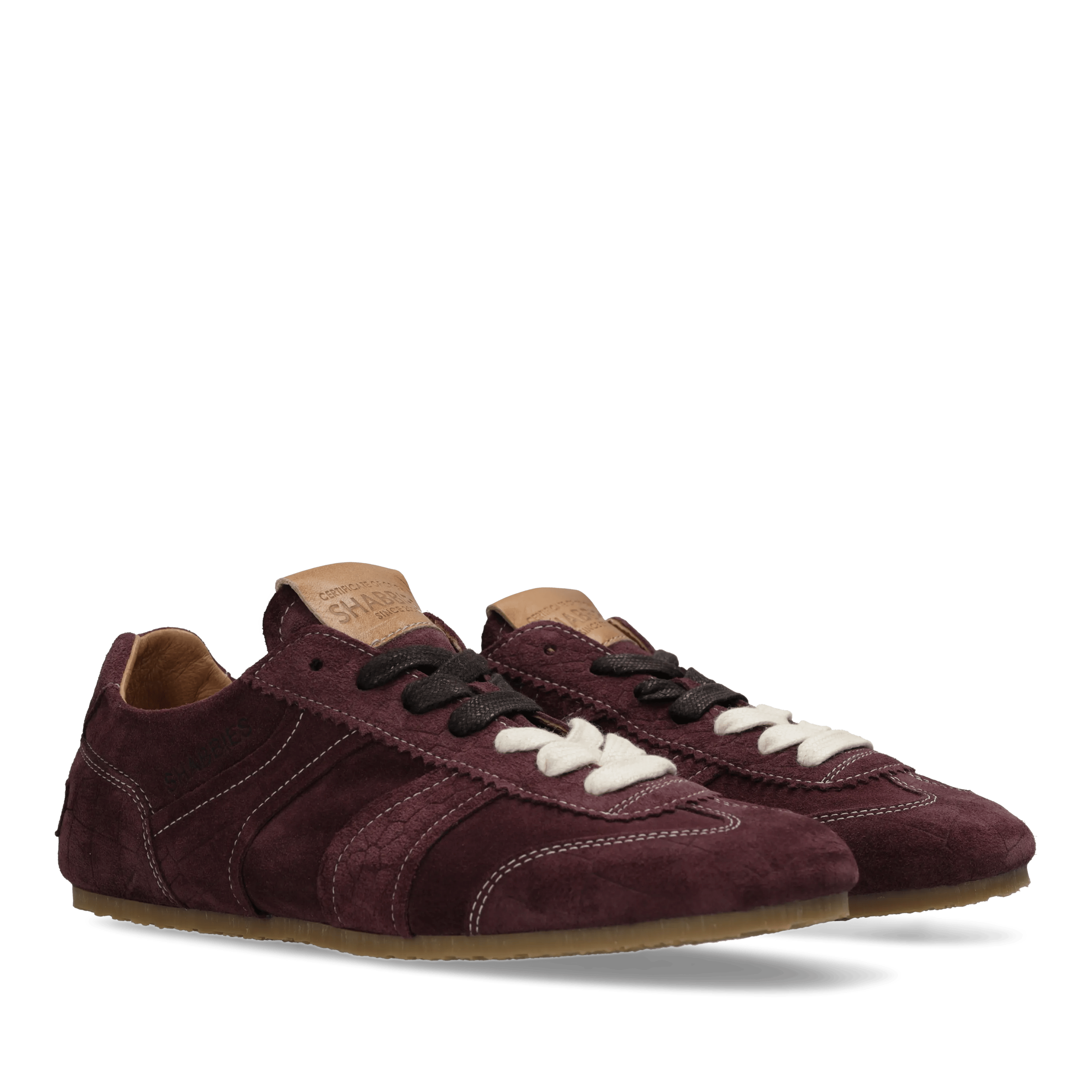Ciska Base sneaker Croco Bordeauxrood