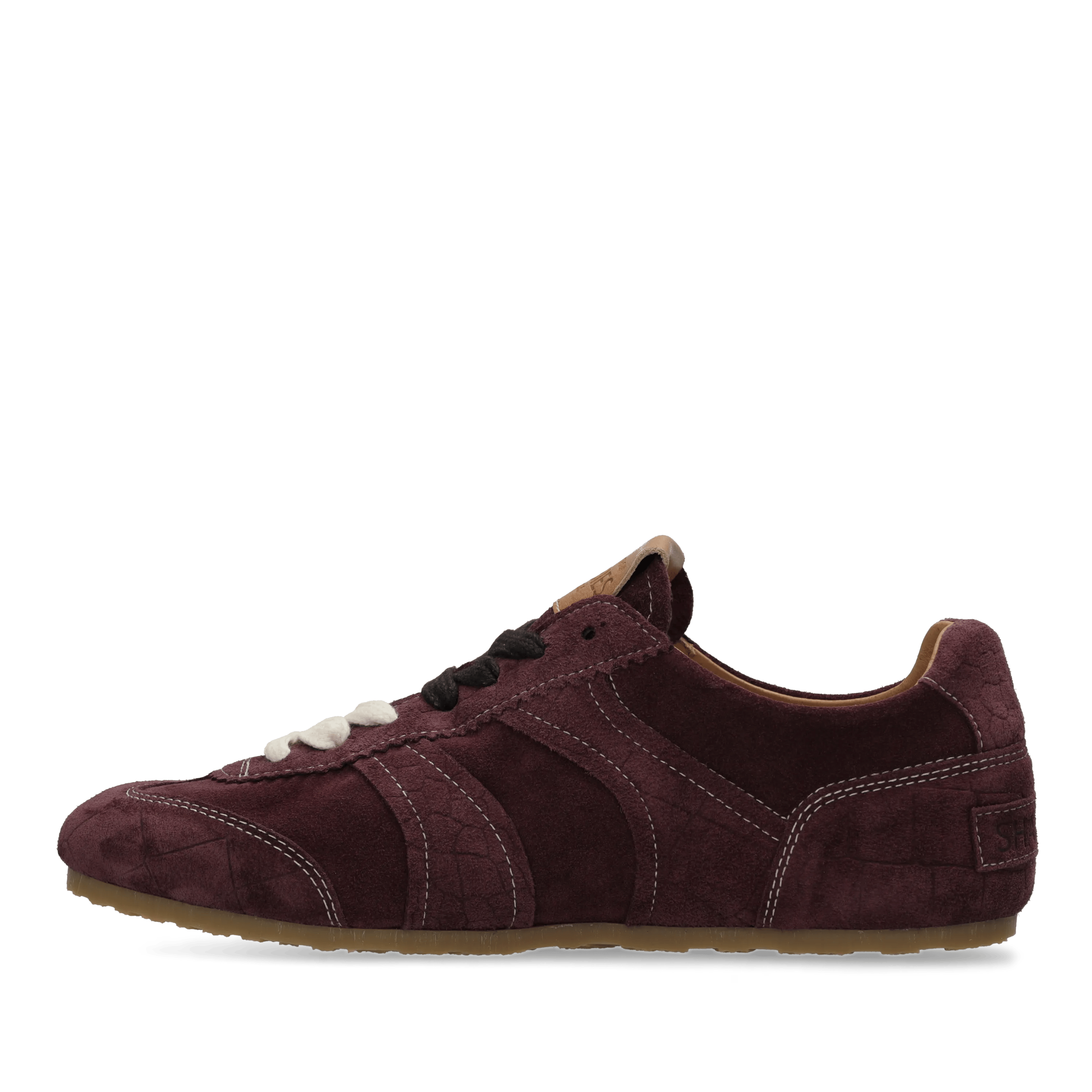 Ciska Base sneaker Croco Bordeauxrood