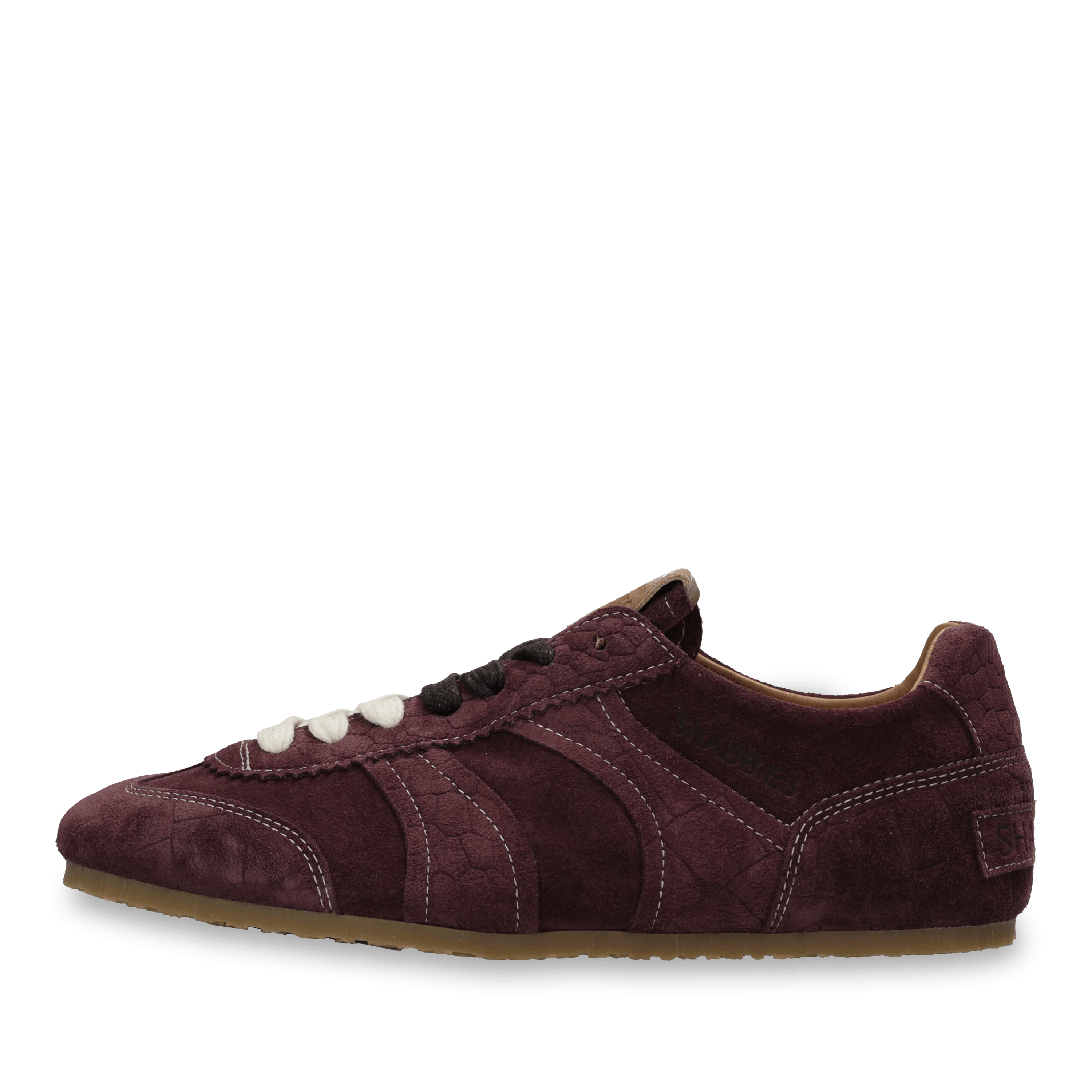 Ciska Base sneaker Croco Bordeauxrood