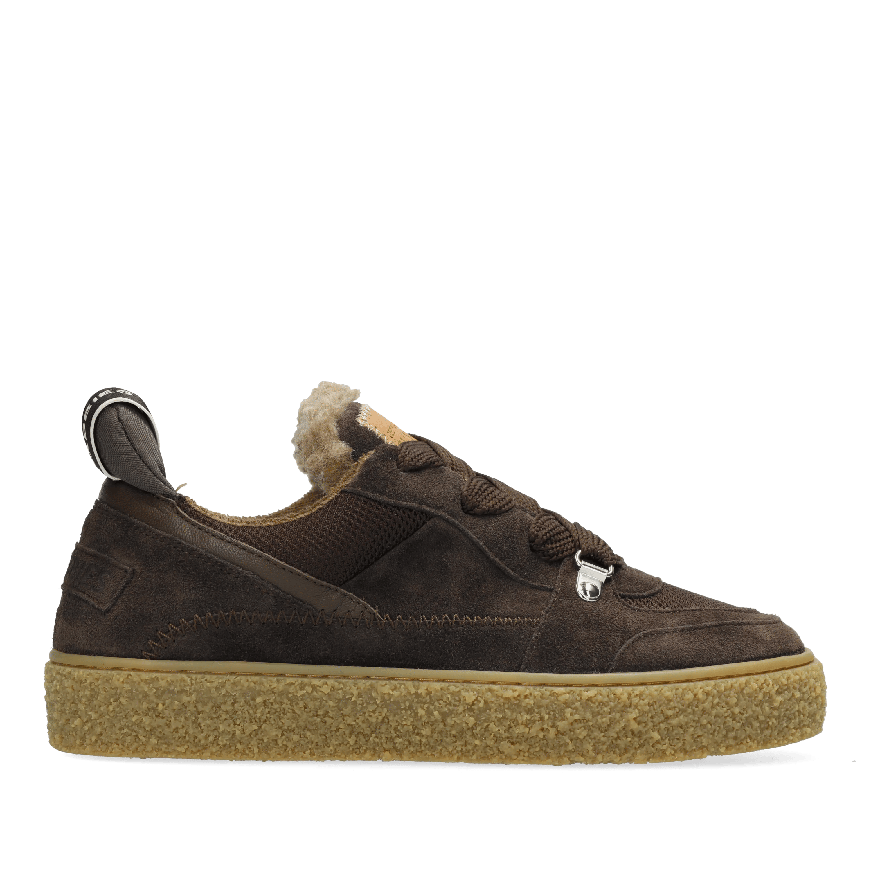 Chewy Unna sneaker Suède Donkerbruin