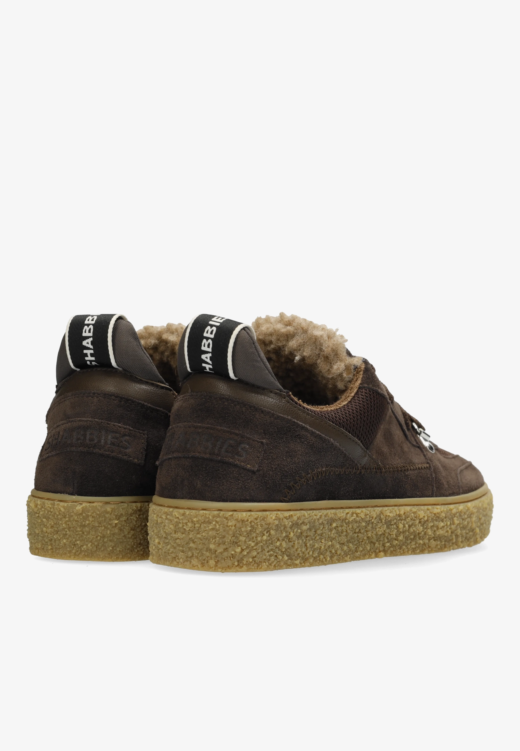 Chewy Unna sneaker Suède Donkerbruin