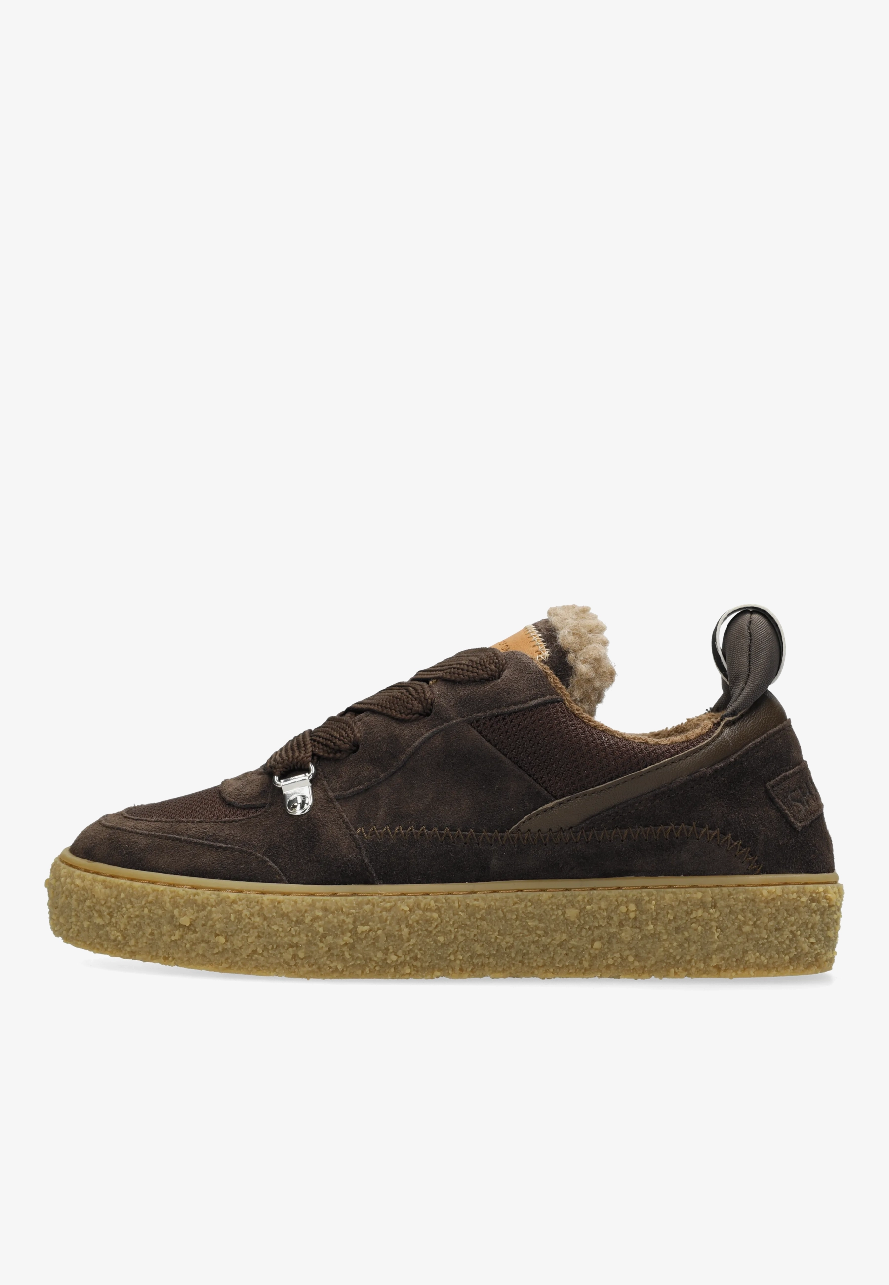 Chewy Unna sneaker Suède Donkerbruin
