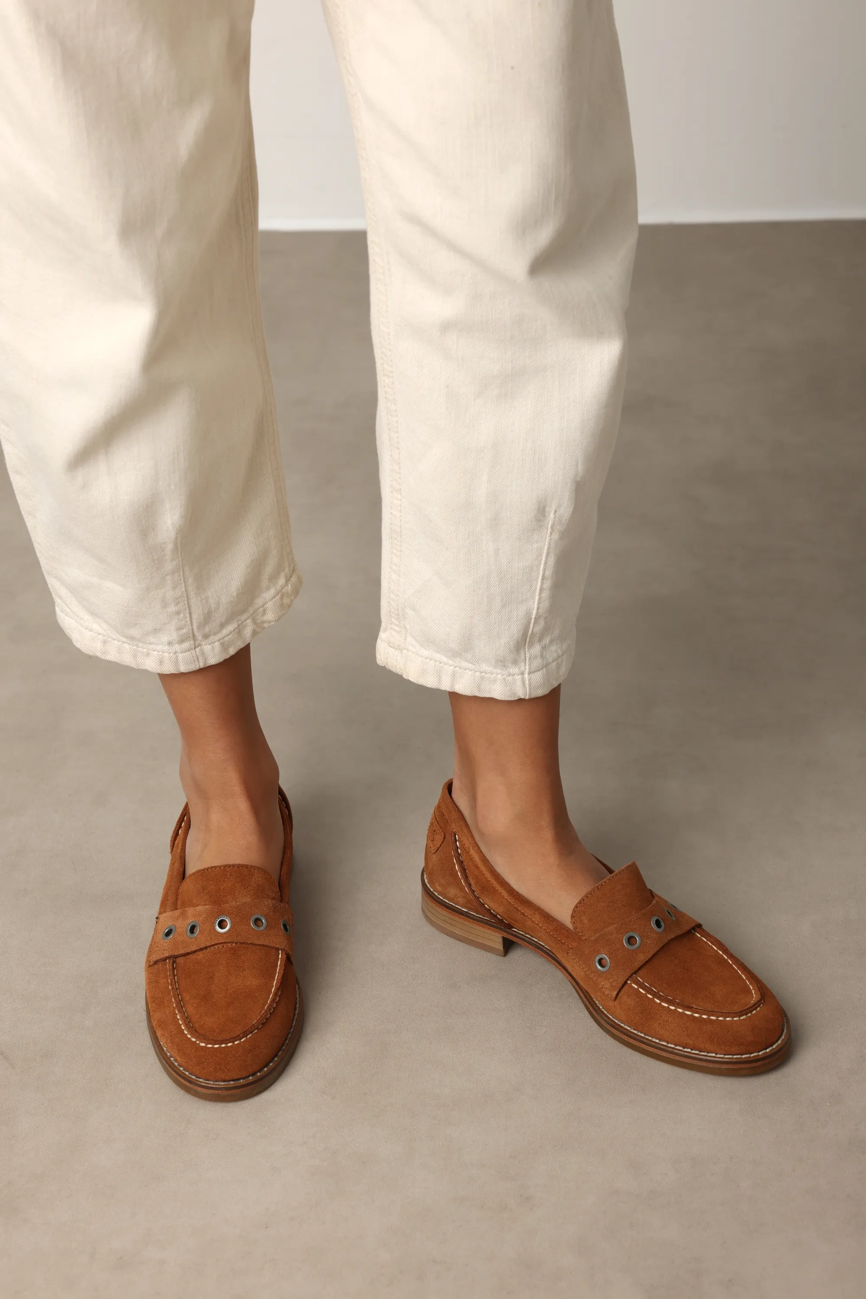 Fes Lofa loafers Suède Cognac