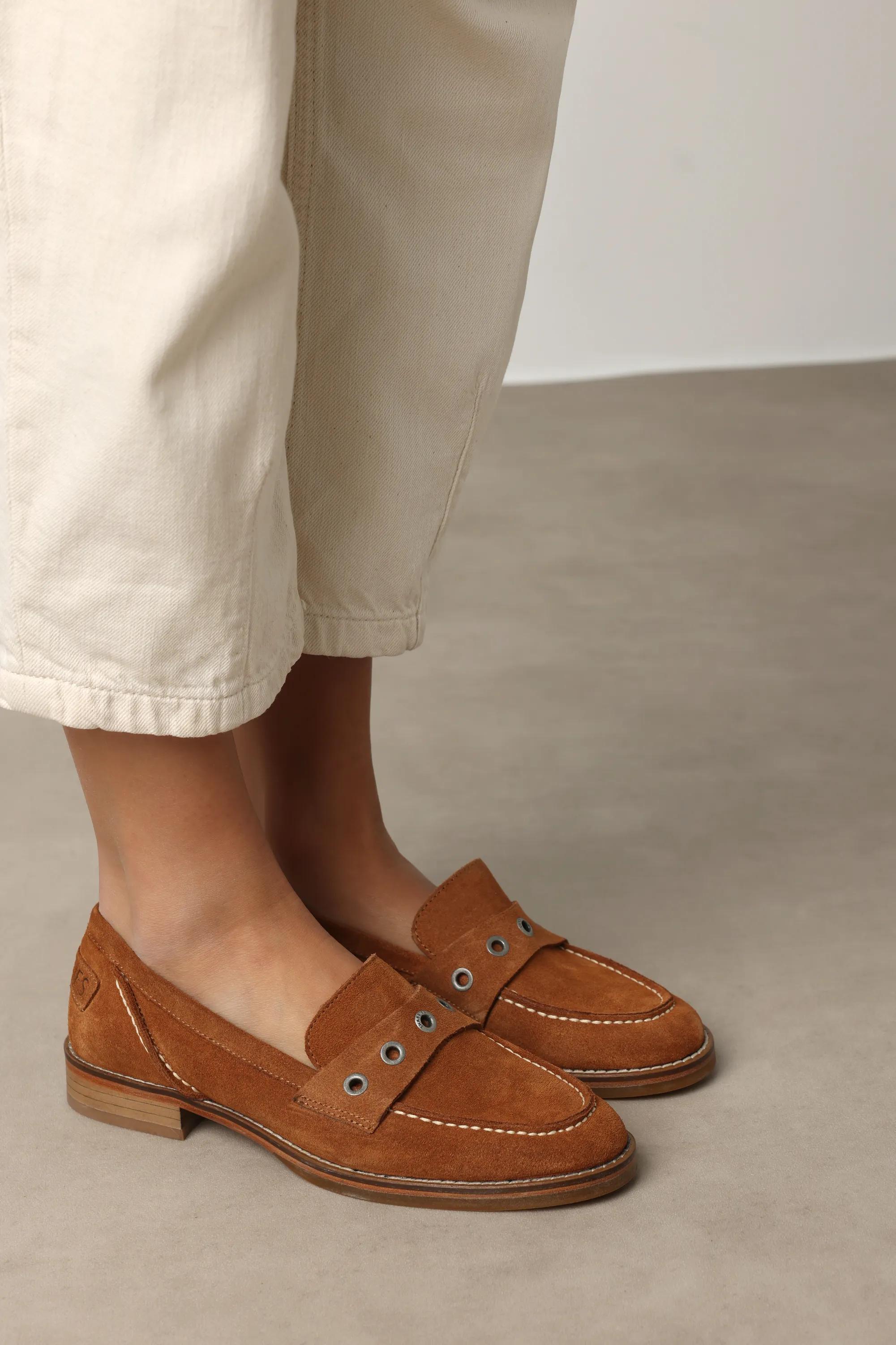 Fes Lofa loafers Suède Cognac