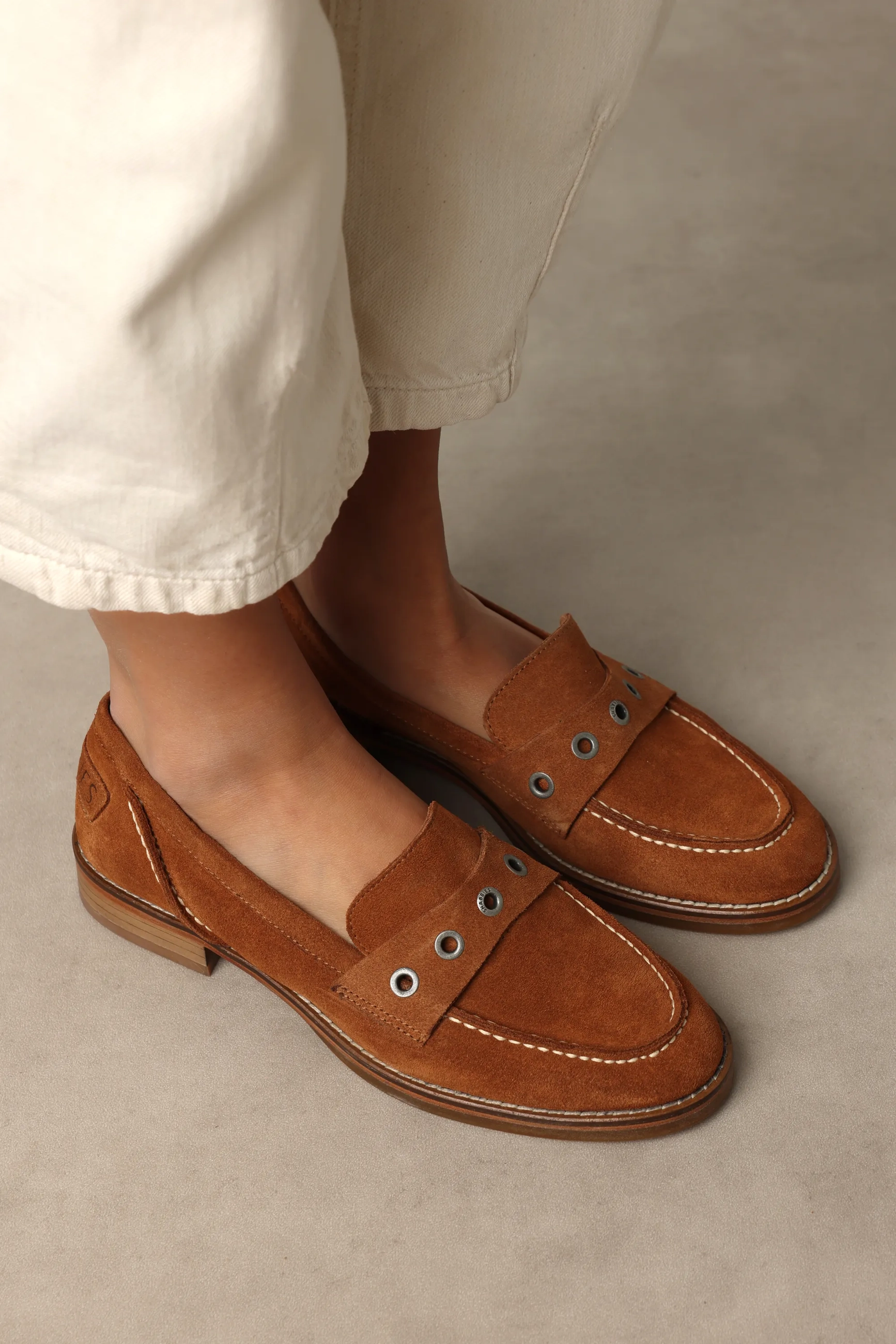 Fes Lofa loafers Suède Cognac