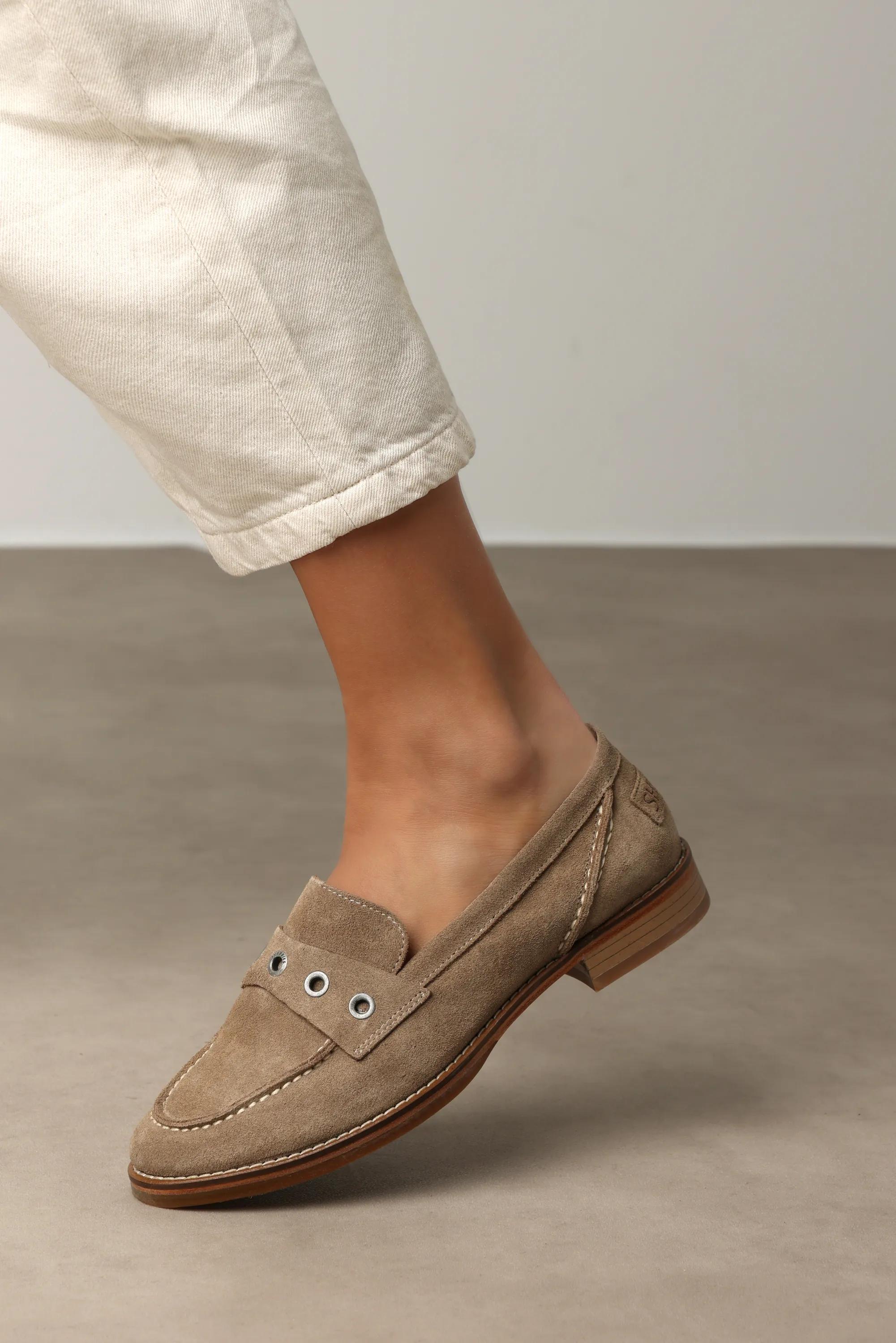 Fes Lofa loafers Gulcu suède Taupe