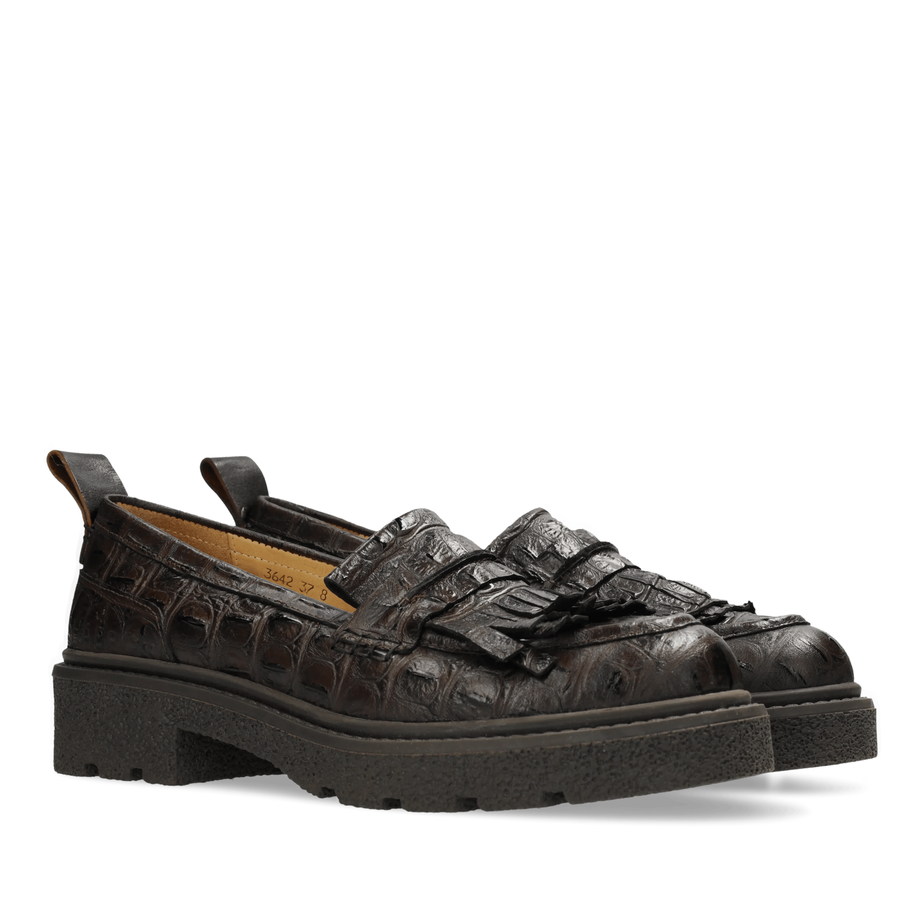 JACY LOFA loafer croco Dark Brown