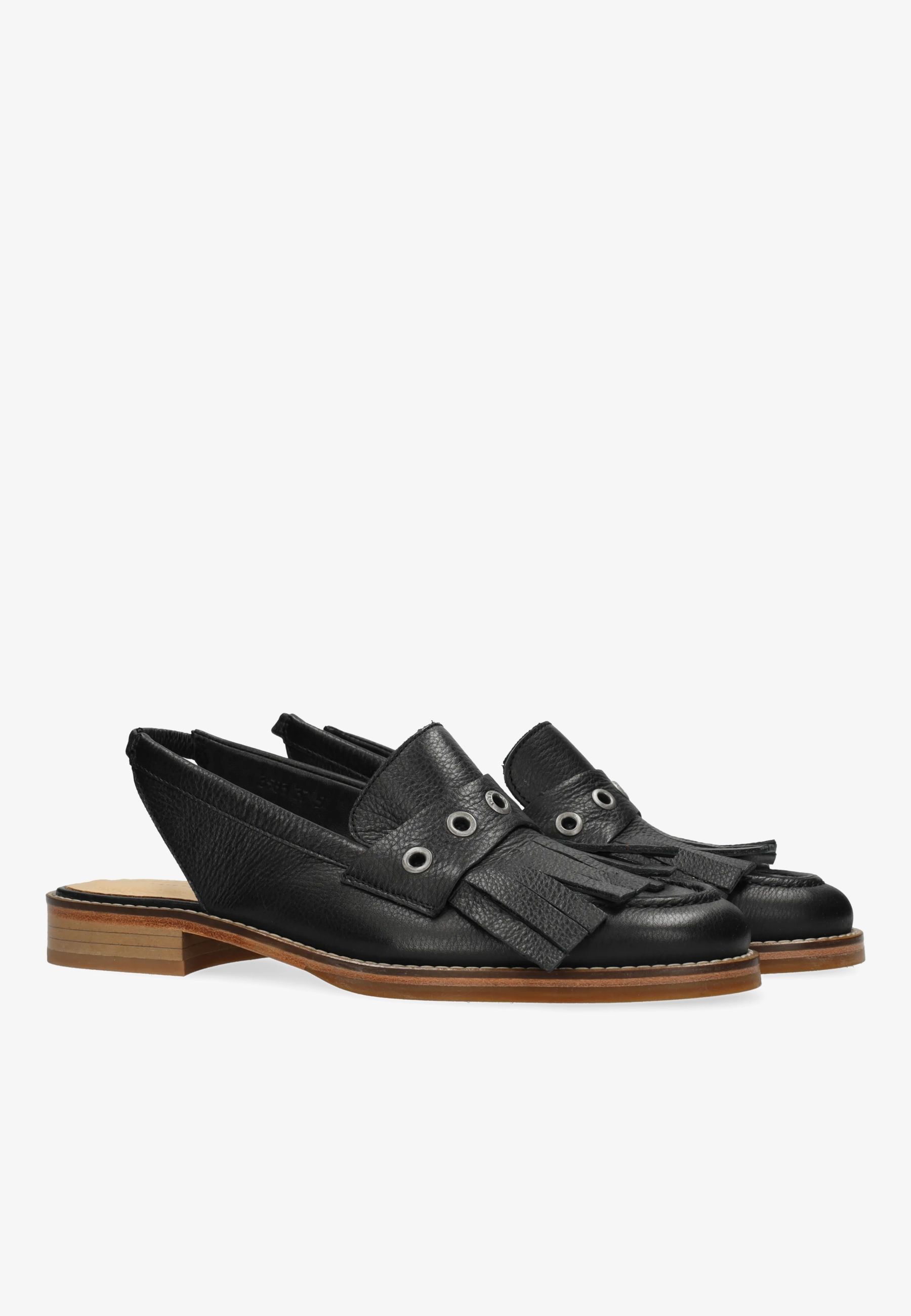Fes slingback Leer Zwart