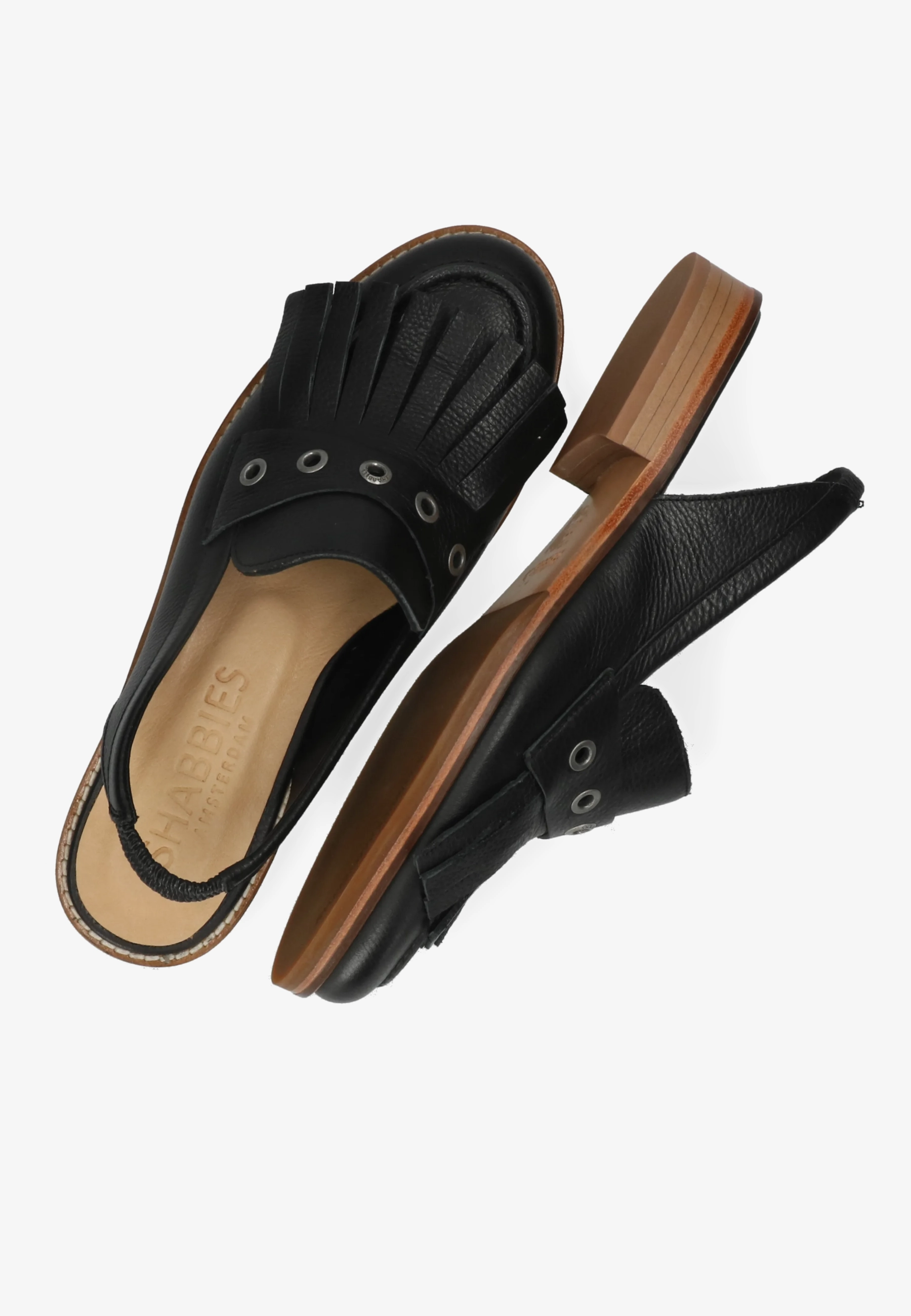 Fes slingback Leer Zwart