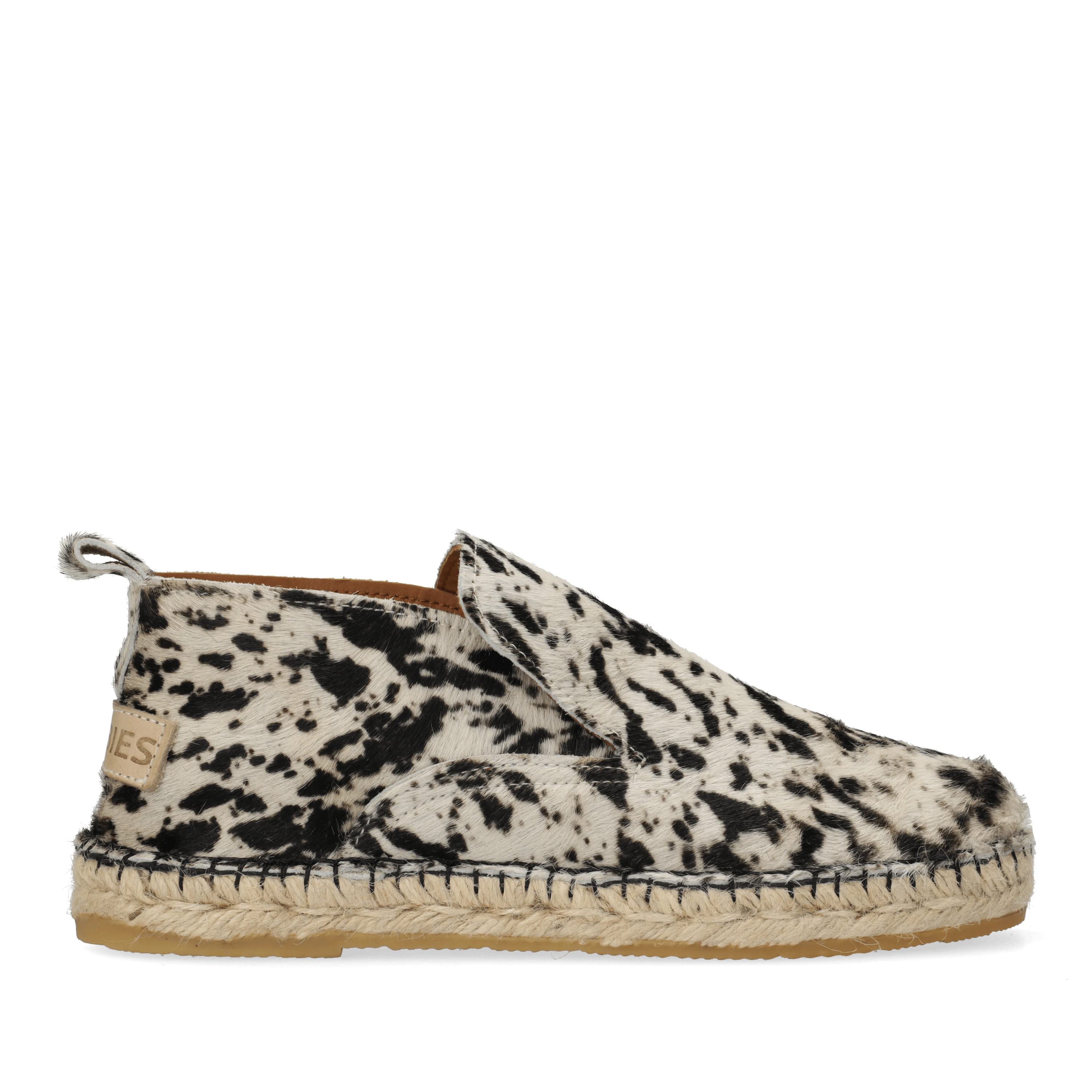 Elche Lofa espadrille Pony Gebroken wit/Zwart