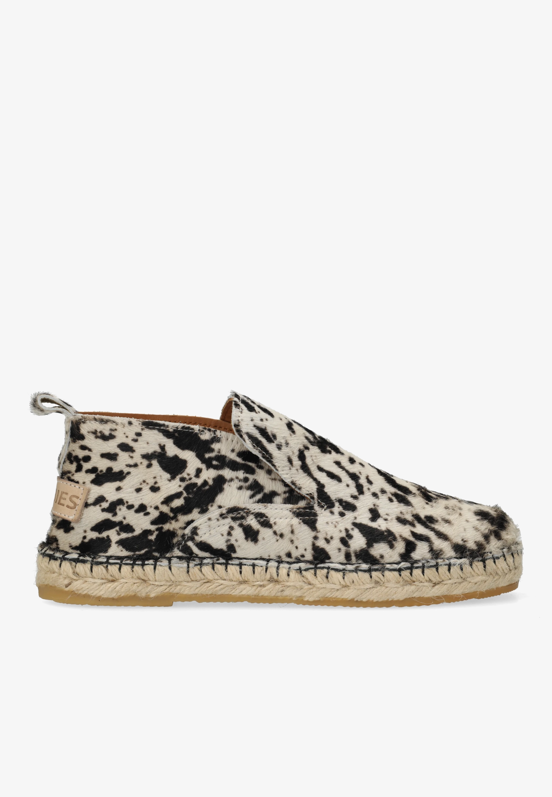 Elche Lofa espadrille Pony Gebroken wit/Zwart