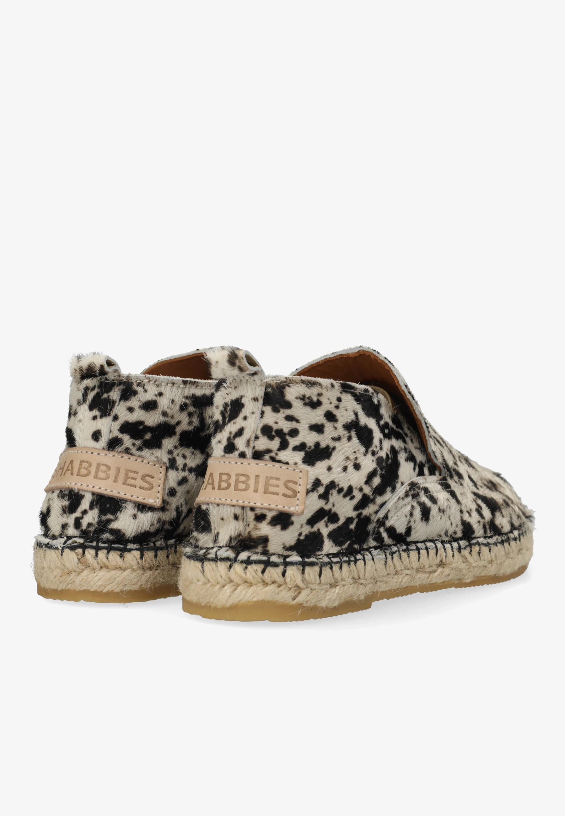 Elche Lofa espadrille Pony Gebroken wit/Zwart