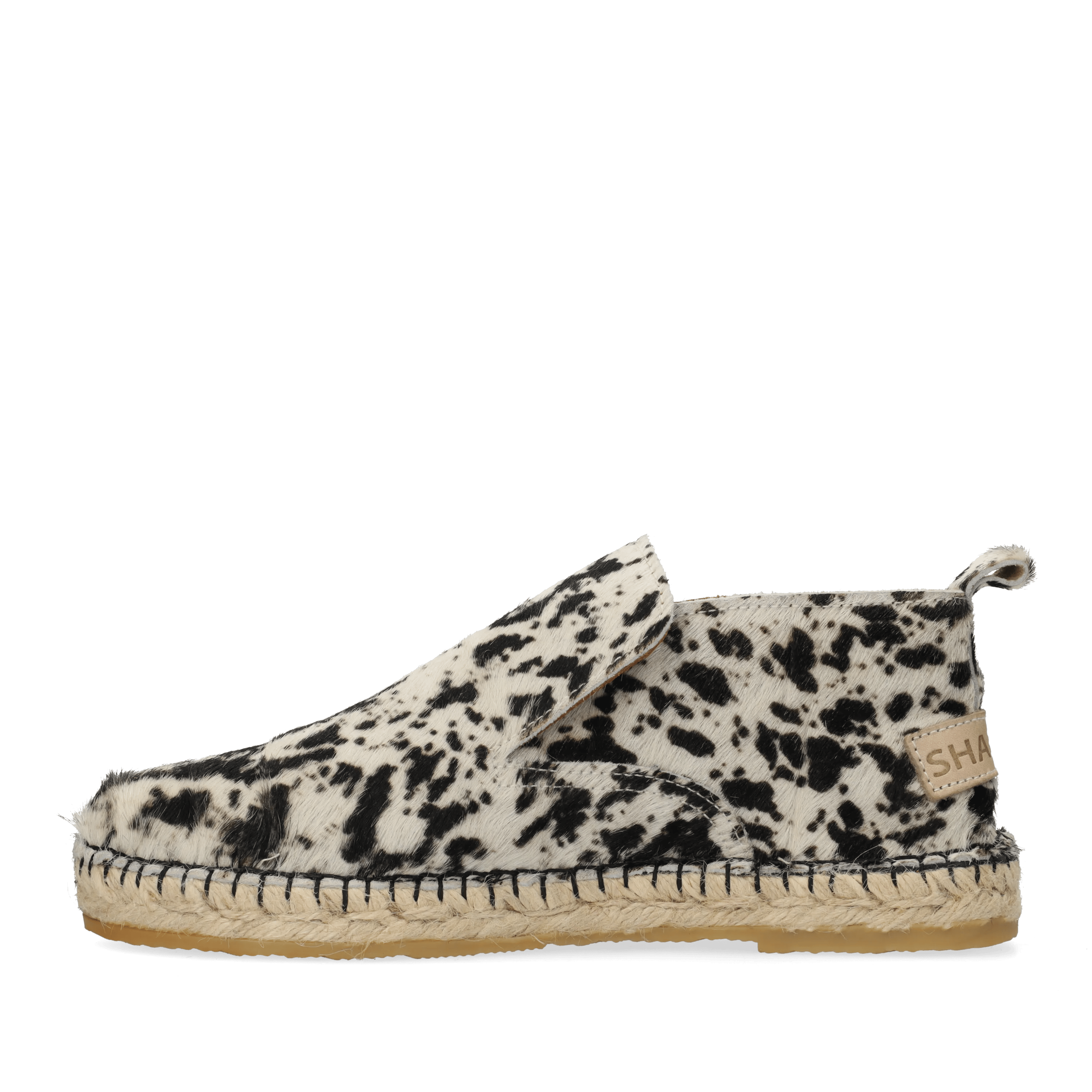 Elche Lofa espadrille Pony Gebroken wit/Zwart