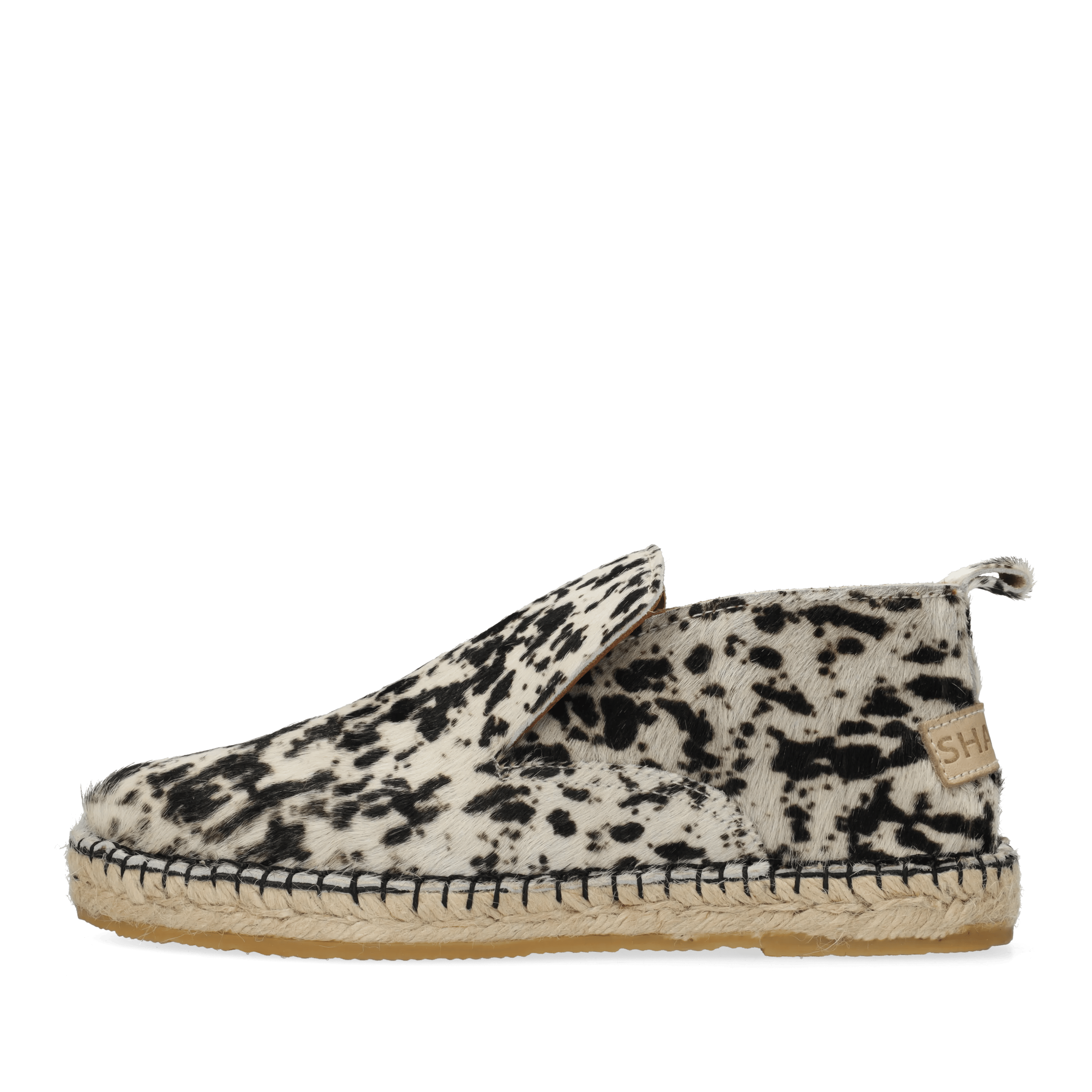 Elche Lofa espadrille Pony Gebroken wit/Zwart