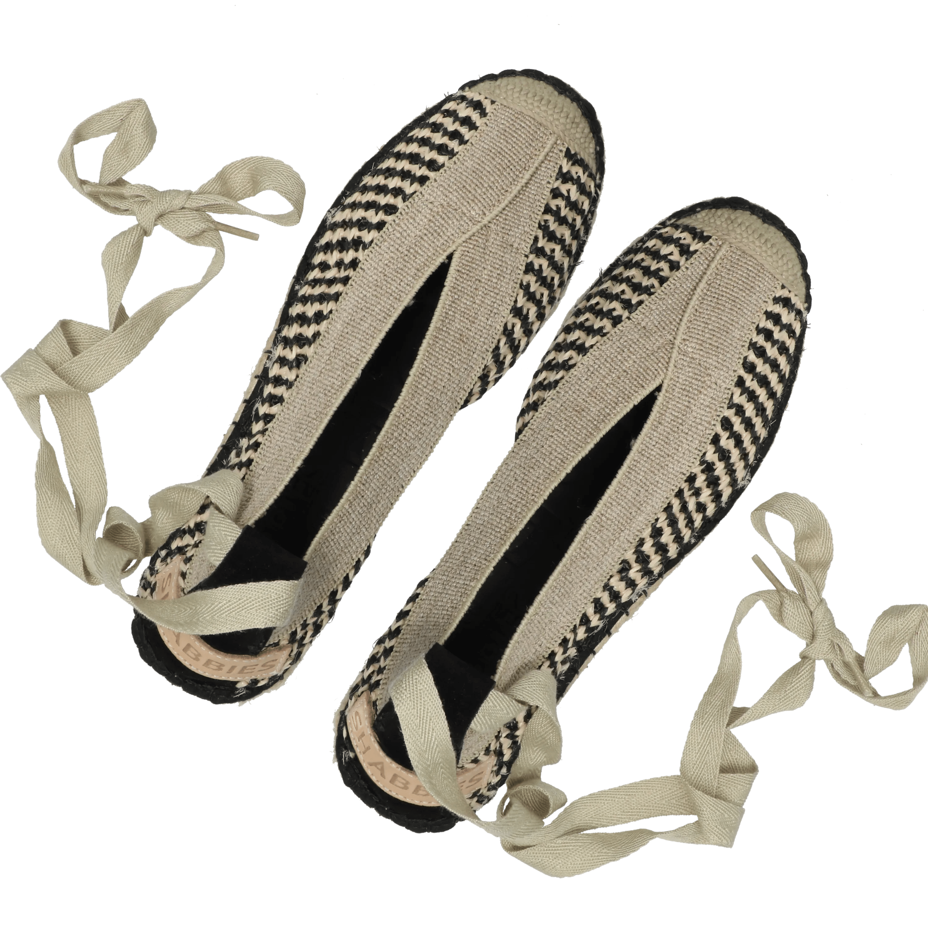 Palma Kimono espadrille geweven Beige/Zwart