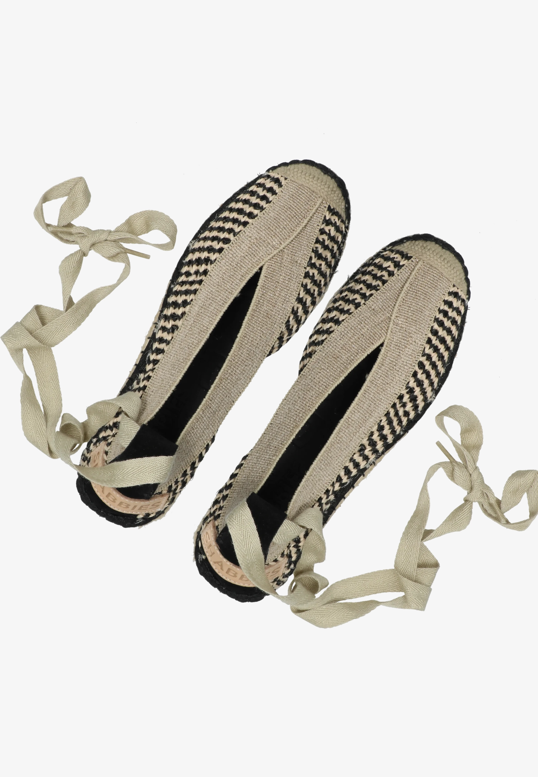 Palma Kimono espadrille geweven Beige/Zwart