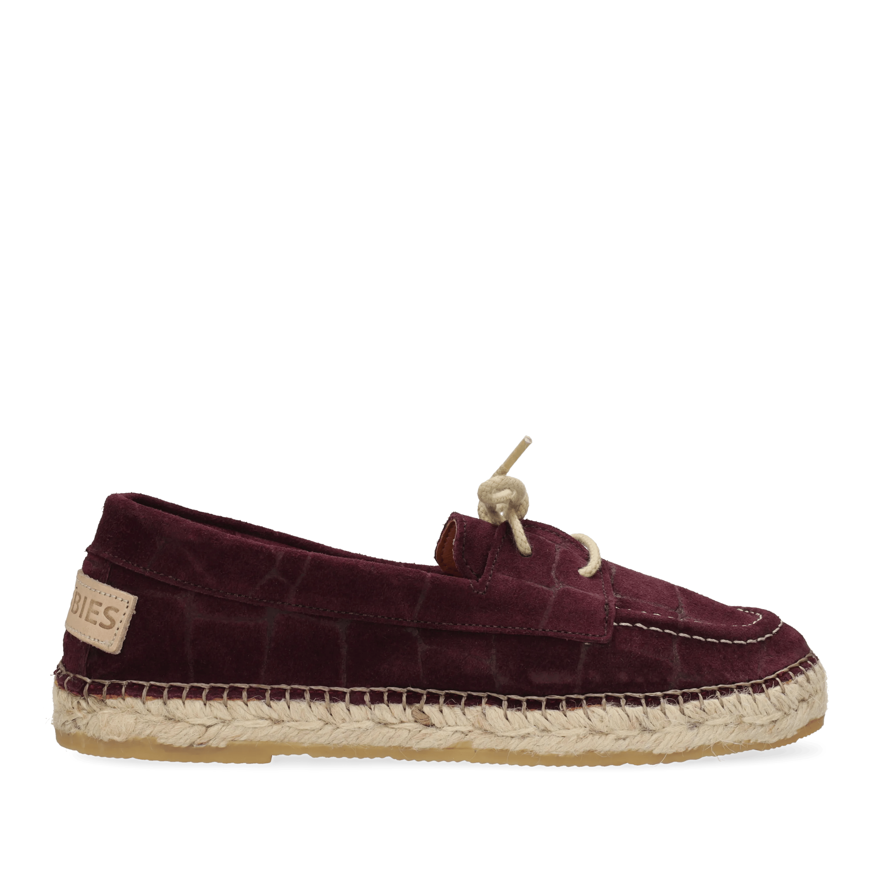 Elche Cruise espadrille Suède Bordeauxrood