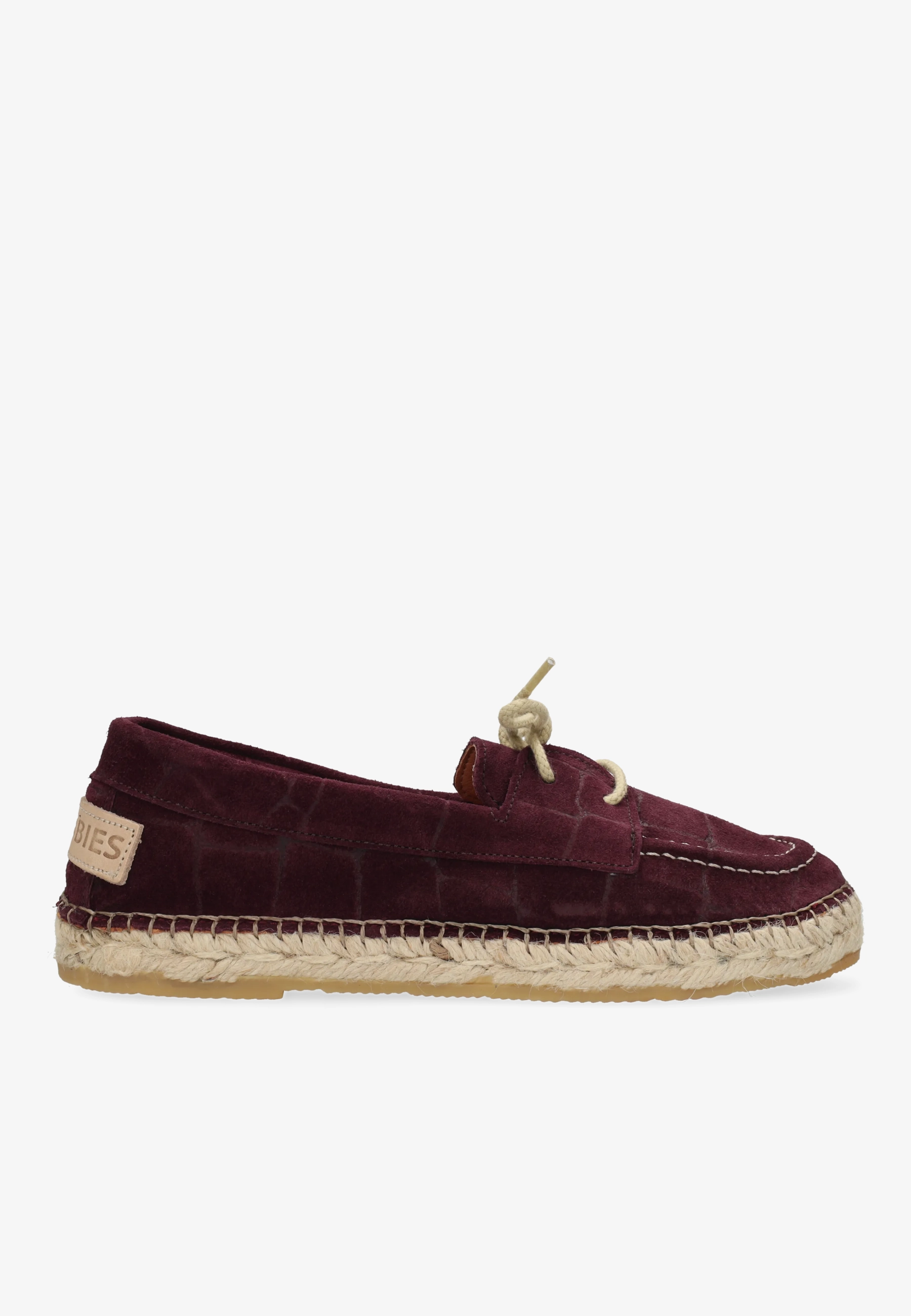 Elche Cruise espadrille Suède Bordeauxrood