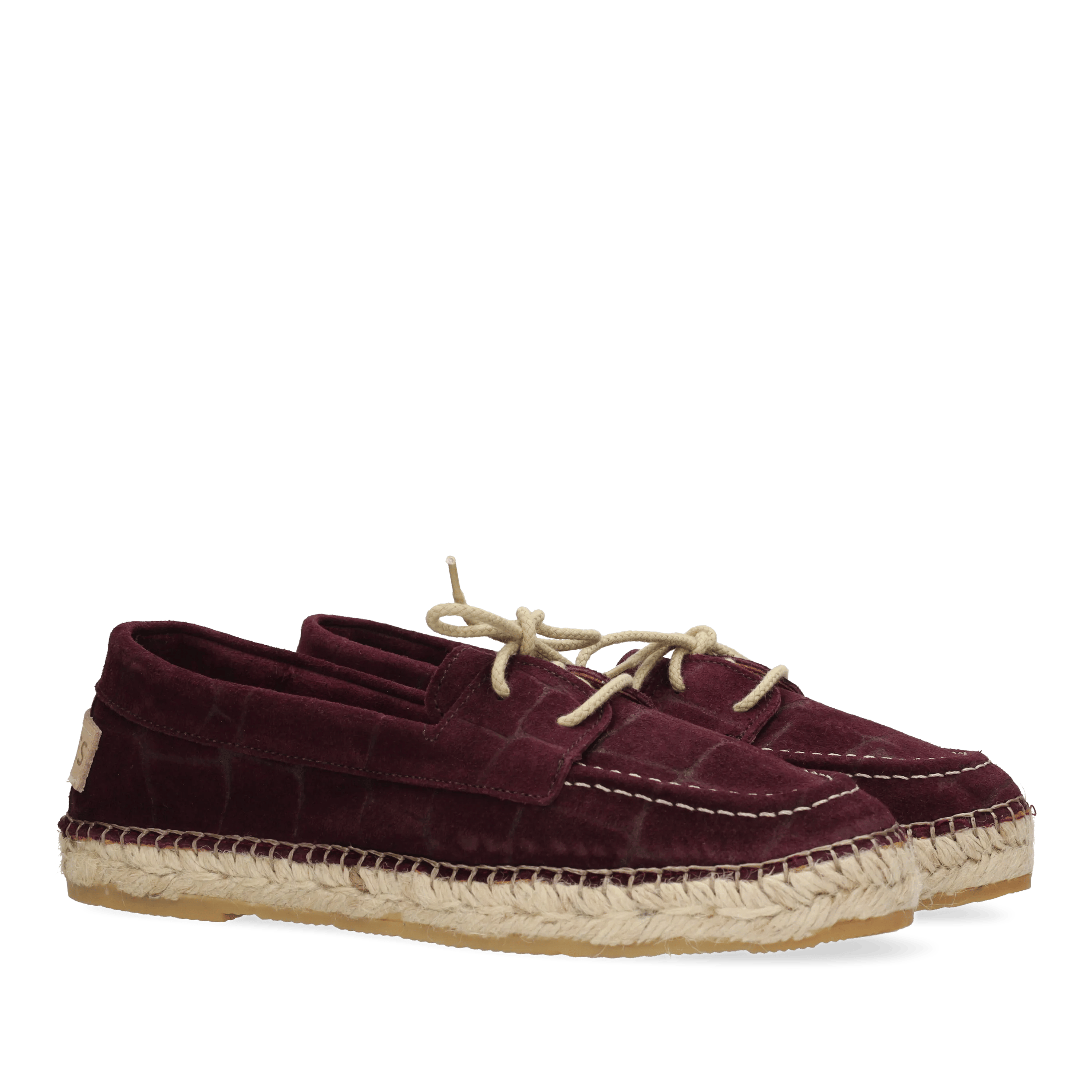 Elche Cruise espadrille Suède Bordeauxrood