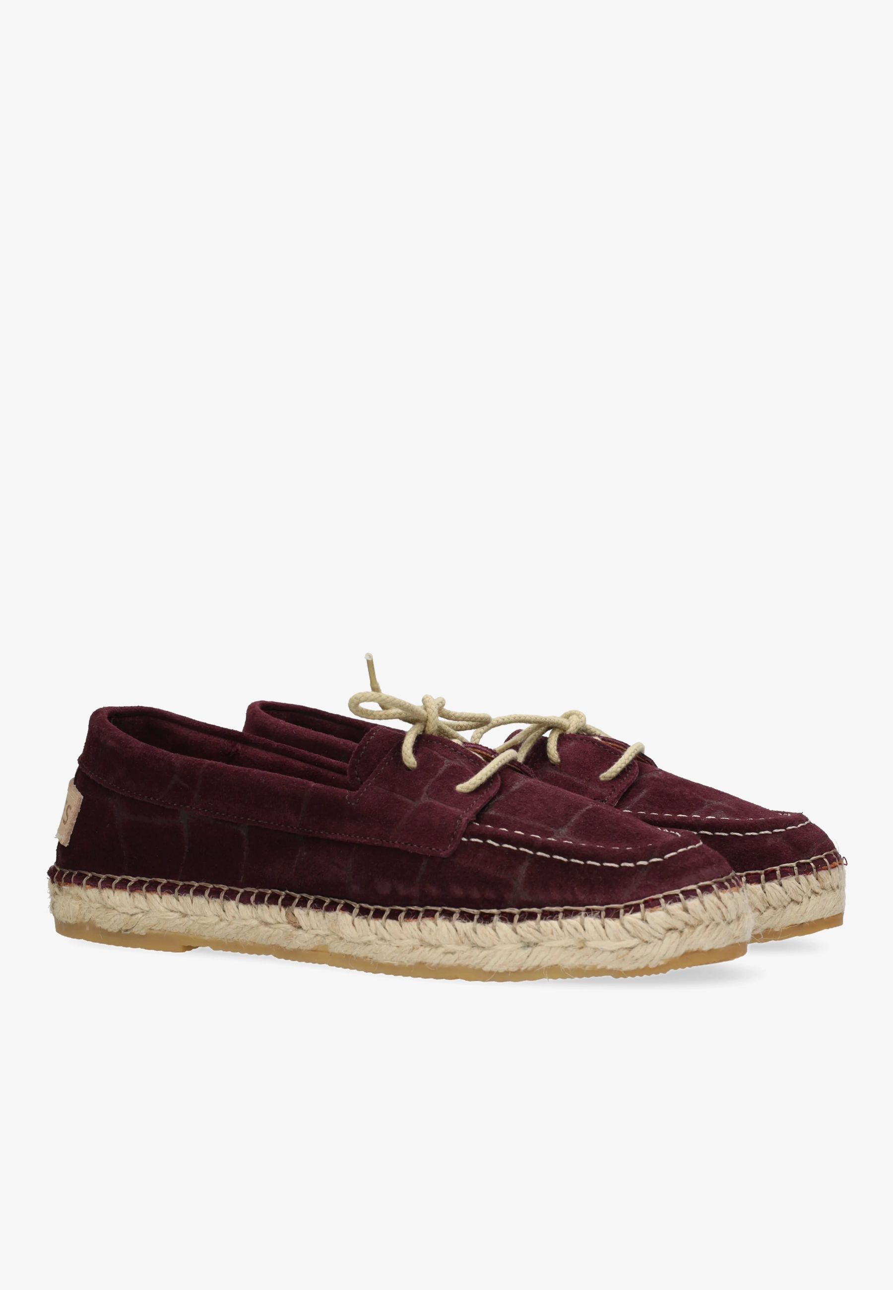 Elche Cruise espadrille Suède Bordeauxrood