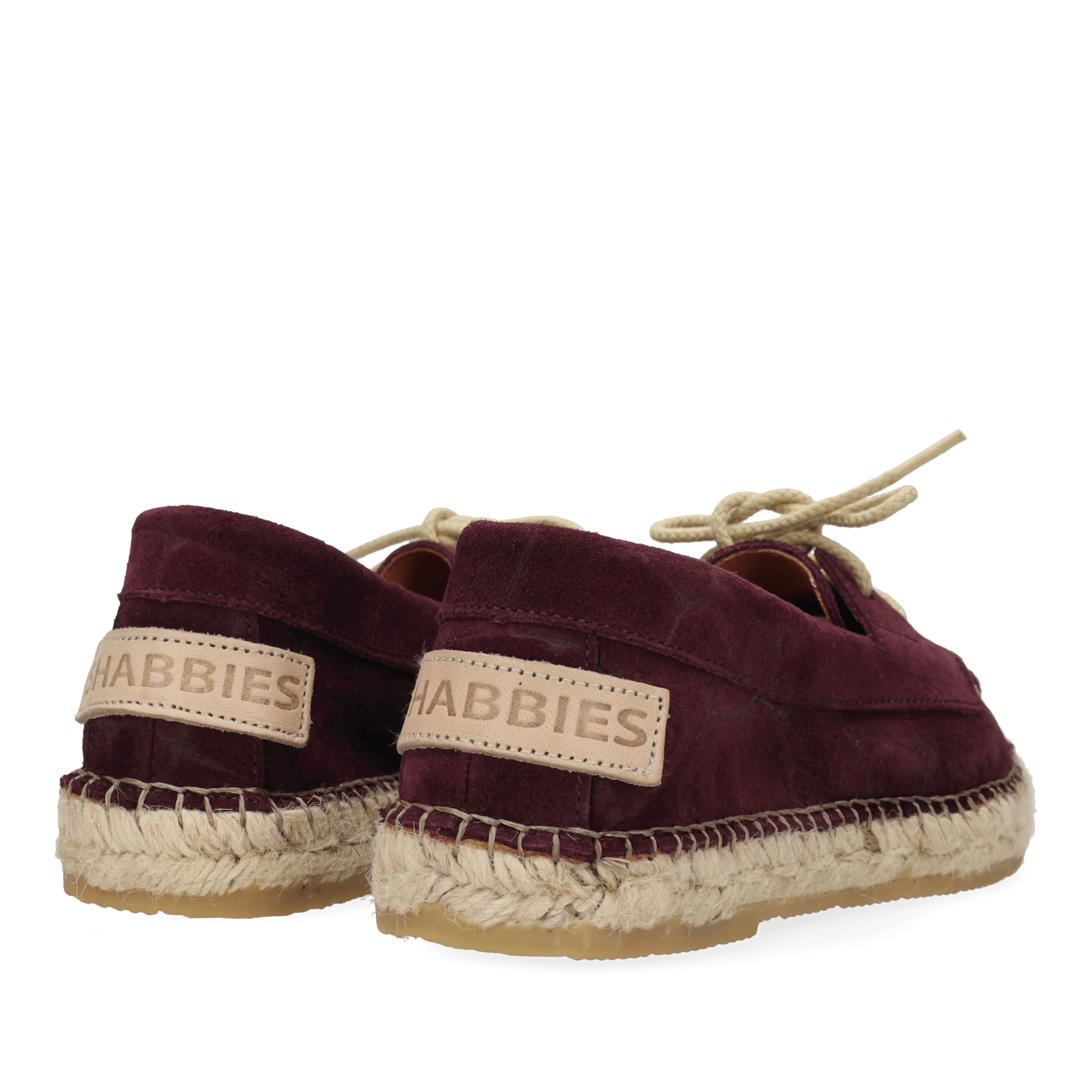 Elche Cruise espadrille Suède Bordeauxrood