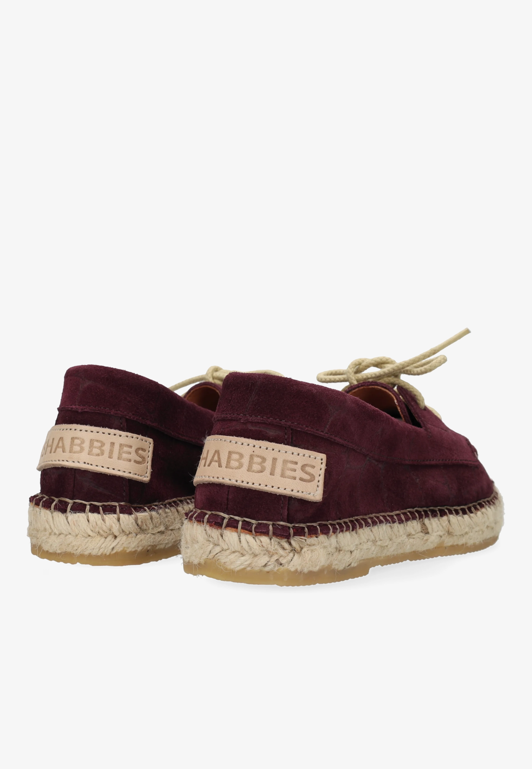 Elche Cruise espadrille Suède Bordeauxrood